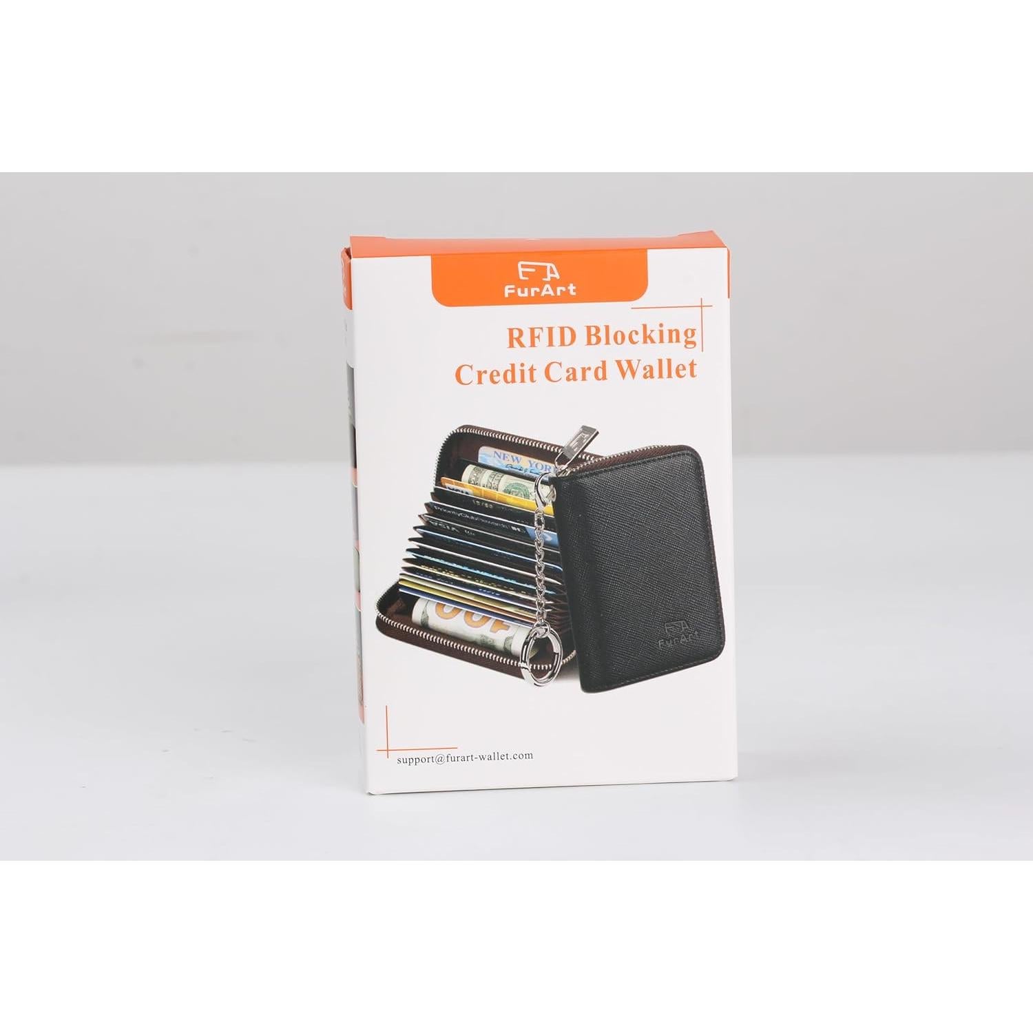 Cartera Compacta FurArt para Mujeres con Bloqueo RFID