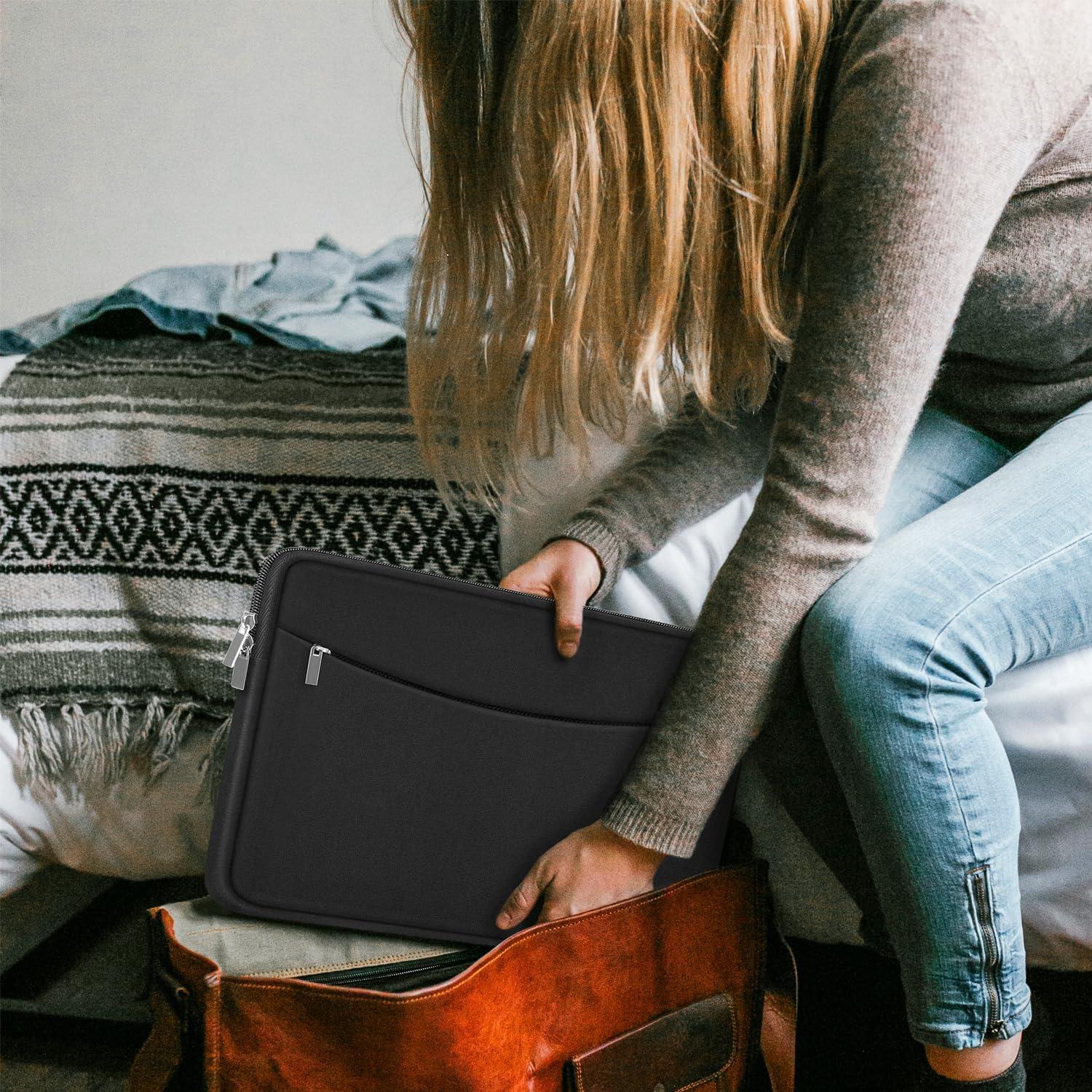 Funda Protectora para Laptop 14" ampoock - Negra, Acolchada