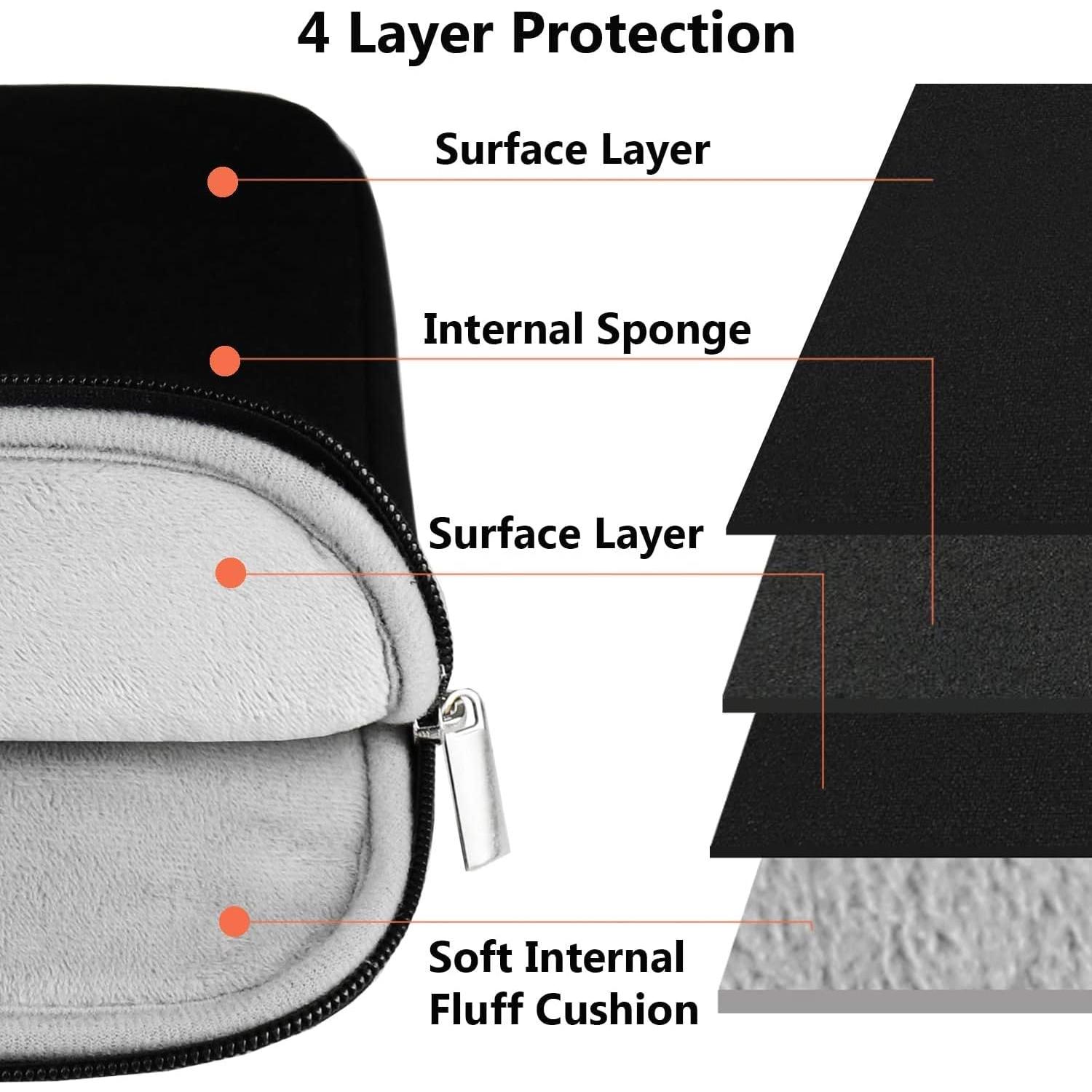 Funda para Laptop 15.6" Hsmienk Negra a Prueba de Golpes