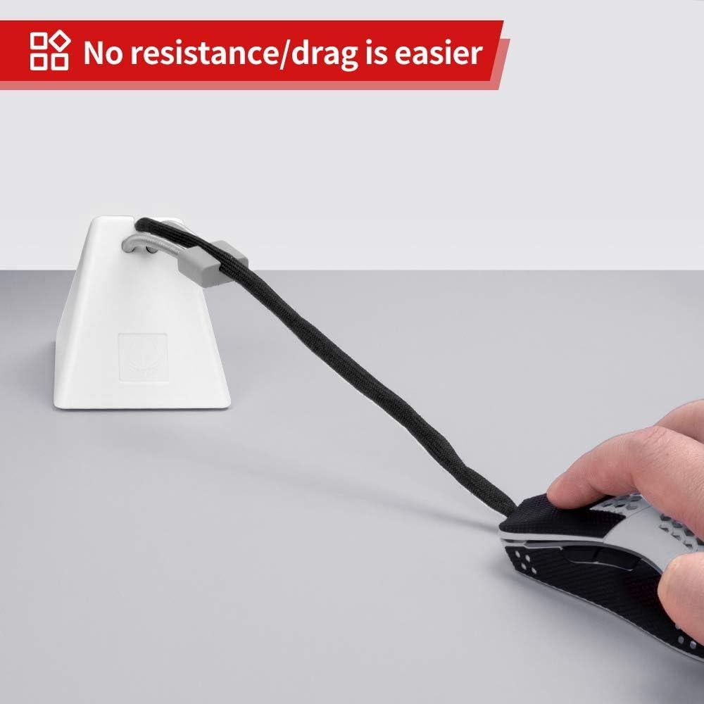 Soporte para Cable de Ratón Hotline Games Bungee Clip 10cm Blanco