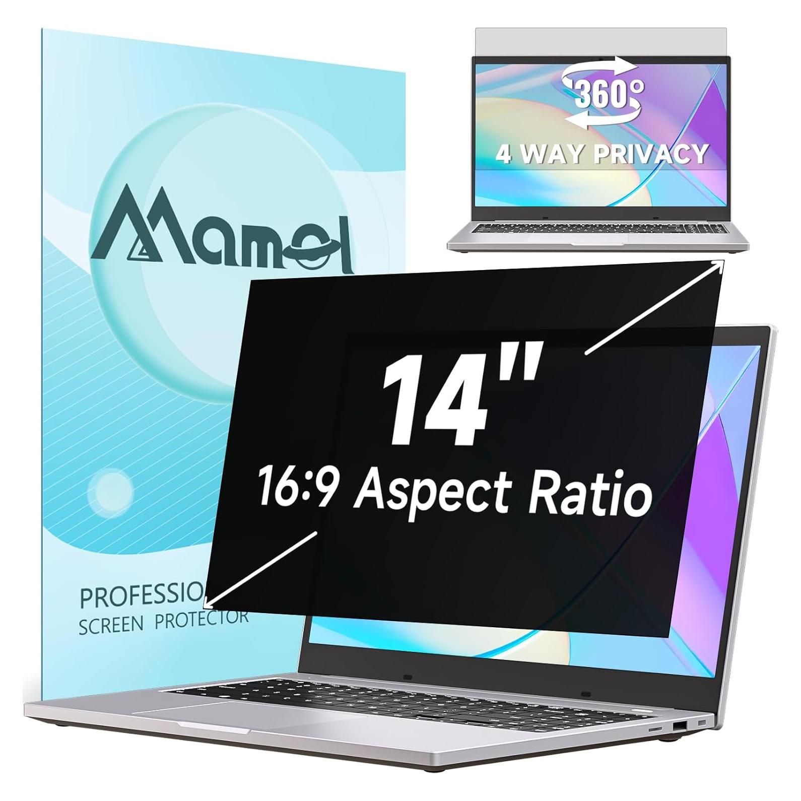 Filtro de Privacidad 360° Mamol para Laptop 14" 16:9 Antirreflejo