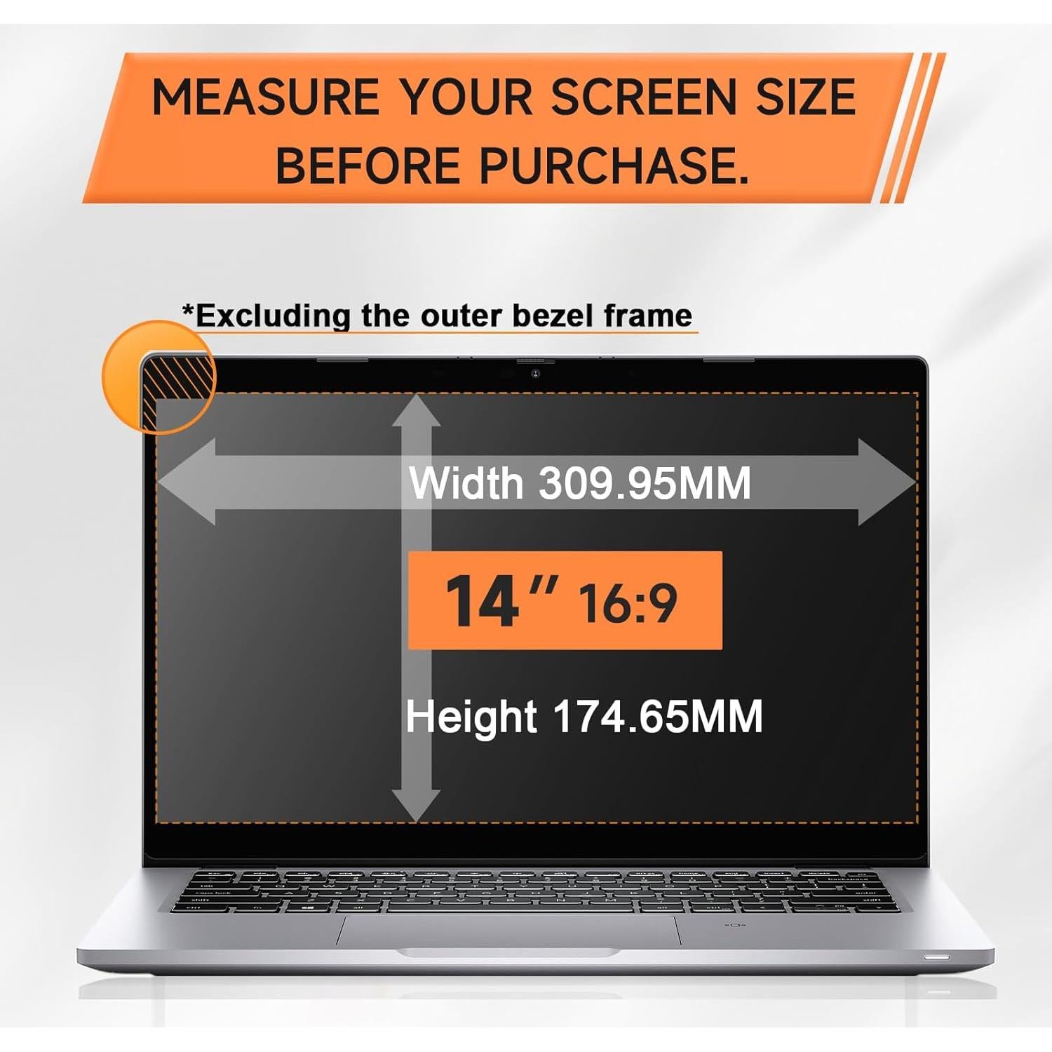 Filtro de Privacidad 360° Mamol para Laptop 14" 16:9 Antirreflejo