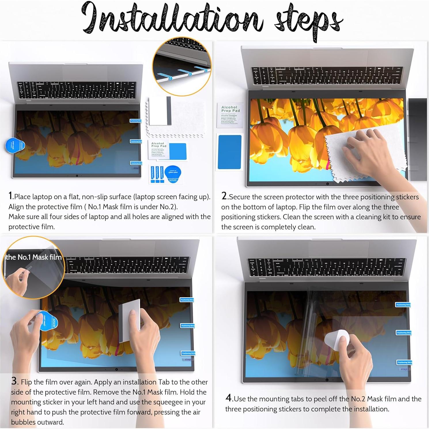 Filtro de Privacidad 360° Mamol para Laptop 14" 16:9 Antirreflejo