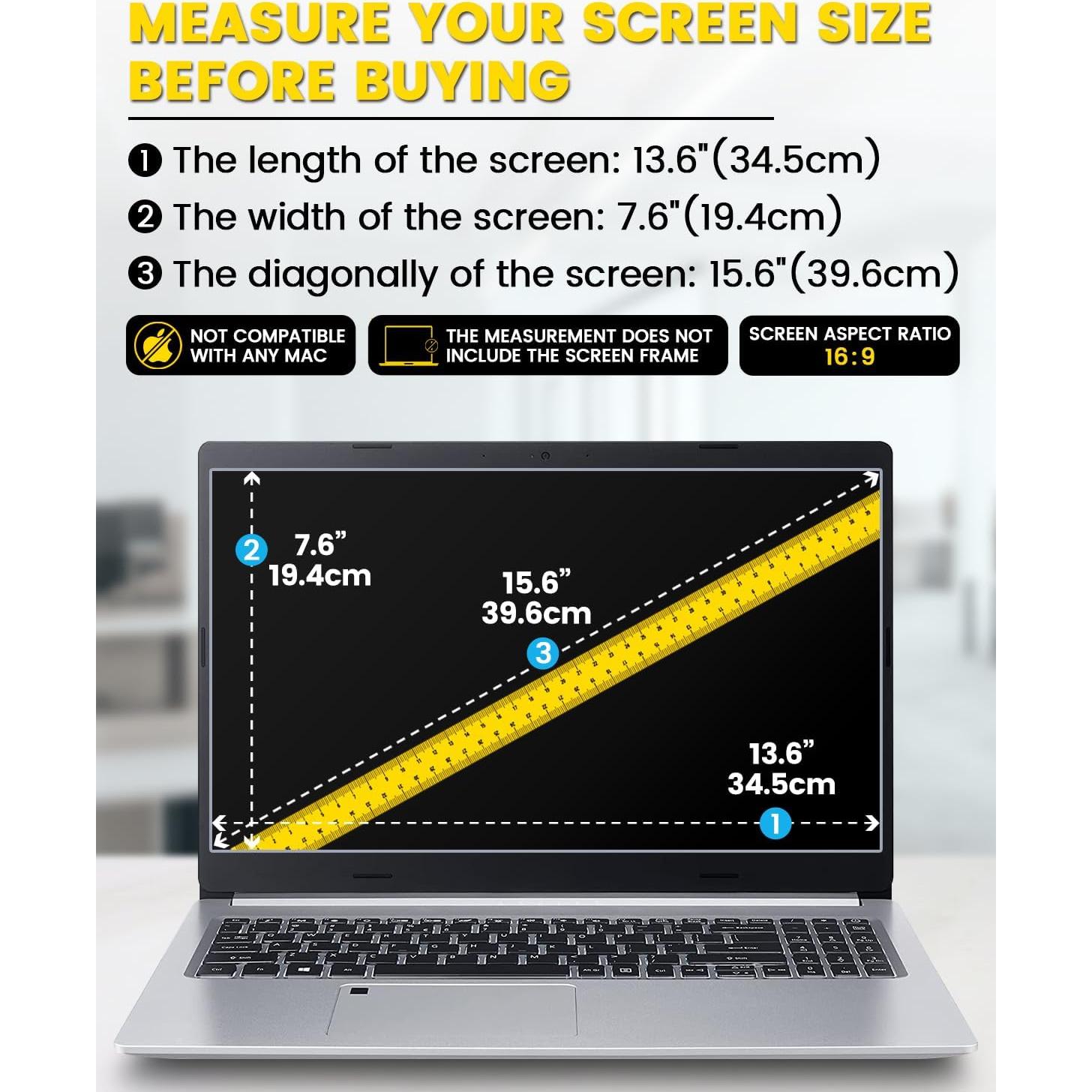 Protector de Pantalla Privada F FORITO 15.6" Anti Reflejos