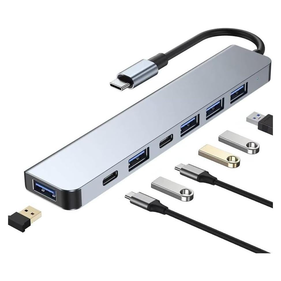 Adaptador USB C 7 en 1 MVBOONE con Carga Rápida y Puertos
