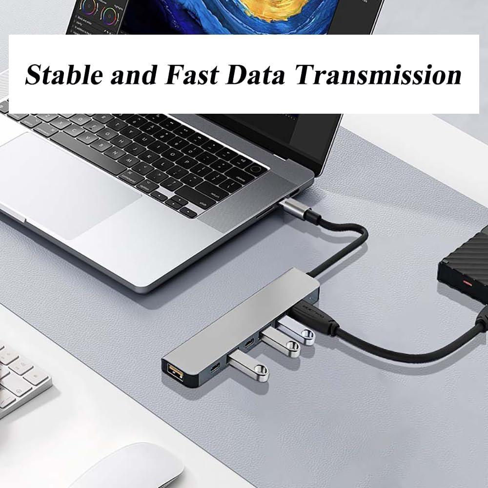 Adaptador USB C 7 en 1 MVBOONE con Carga Rápida y Puertos