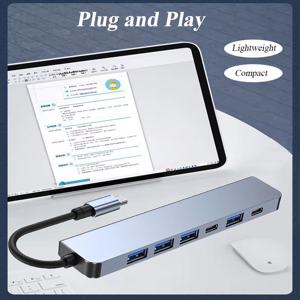 Adaptador USB C 7 en 1 MVBOONE con Carga Rápida y Puertos