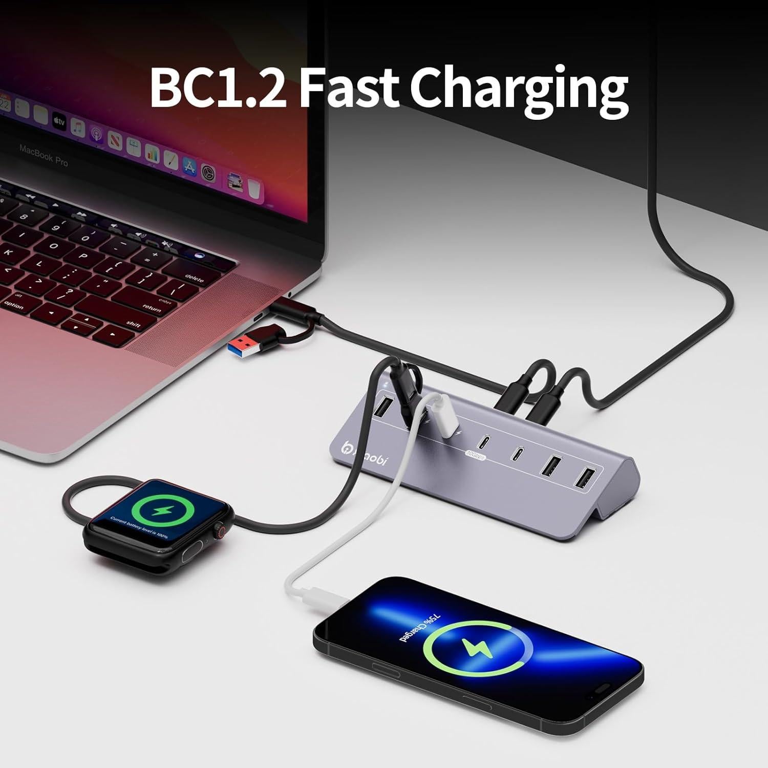 Hub USB-C Xiaobi Bi-H07 7 Puertos 10Gbps Alimentado