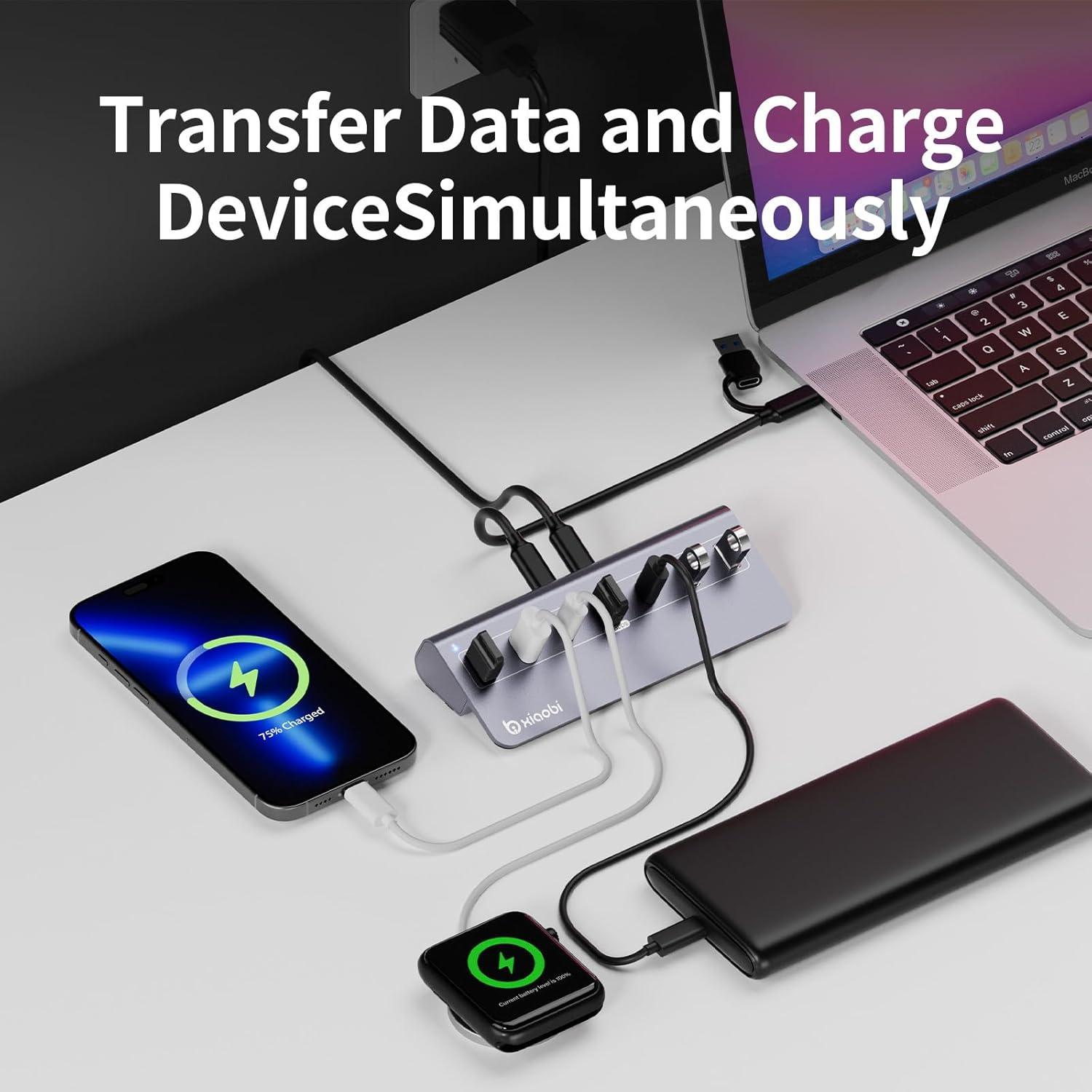 Hub USB-C Xiaobi Bi-H07 7 Puertos 10Gbps Alimentado