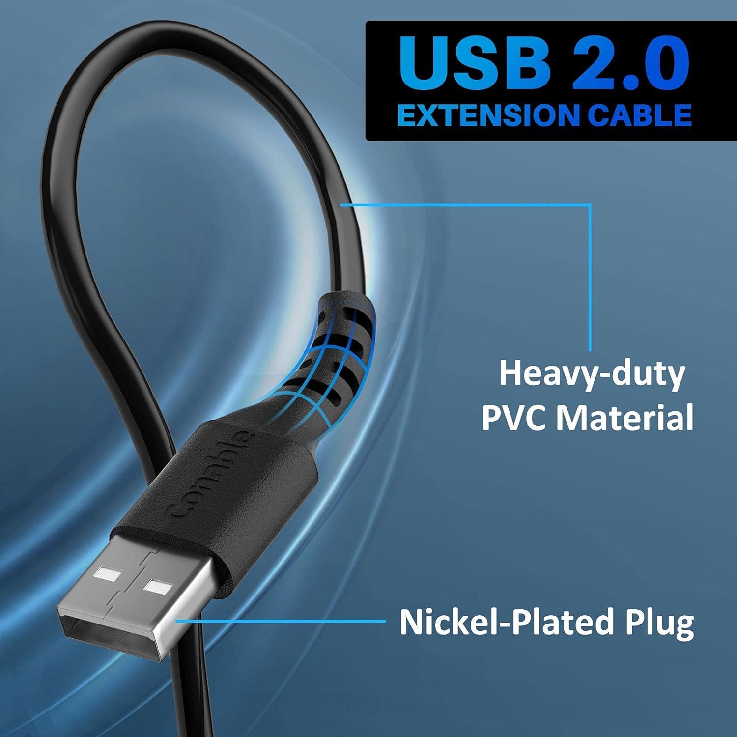 Paquete de 3 Cables de Extensión USB 2.0 Conable 1.83m