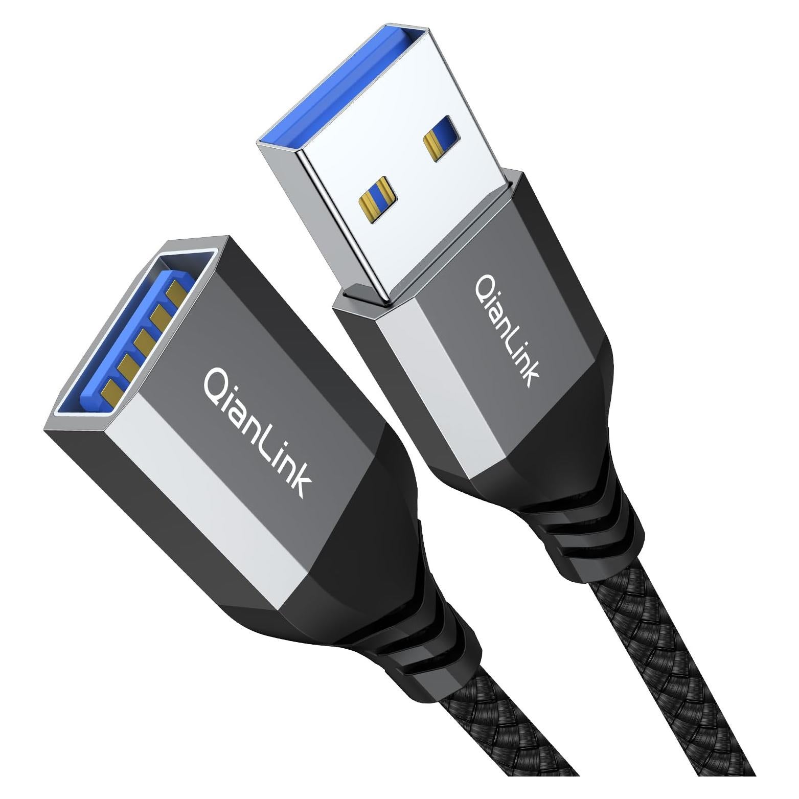 Cable de Extensión USB 3.0 QianLink 1.0 m Trenzado Nylon
