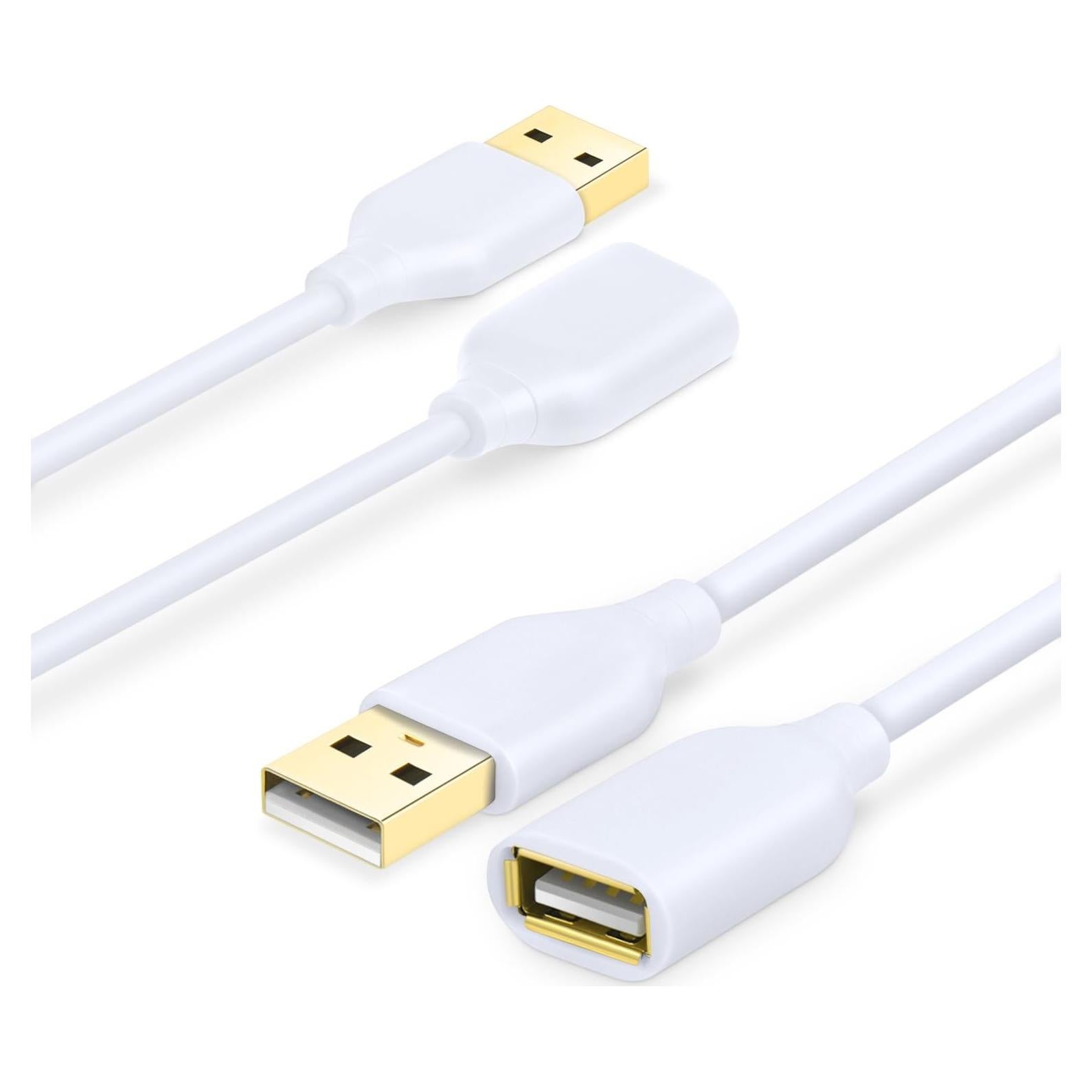 Cable de Extensión USB 2.0 Costyle Blanco 2m Macho a Hembra