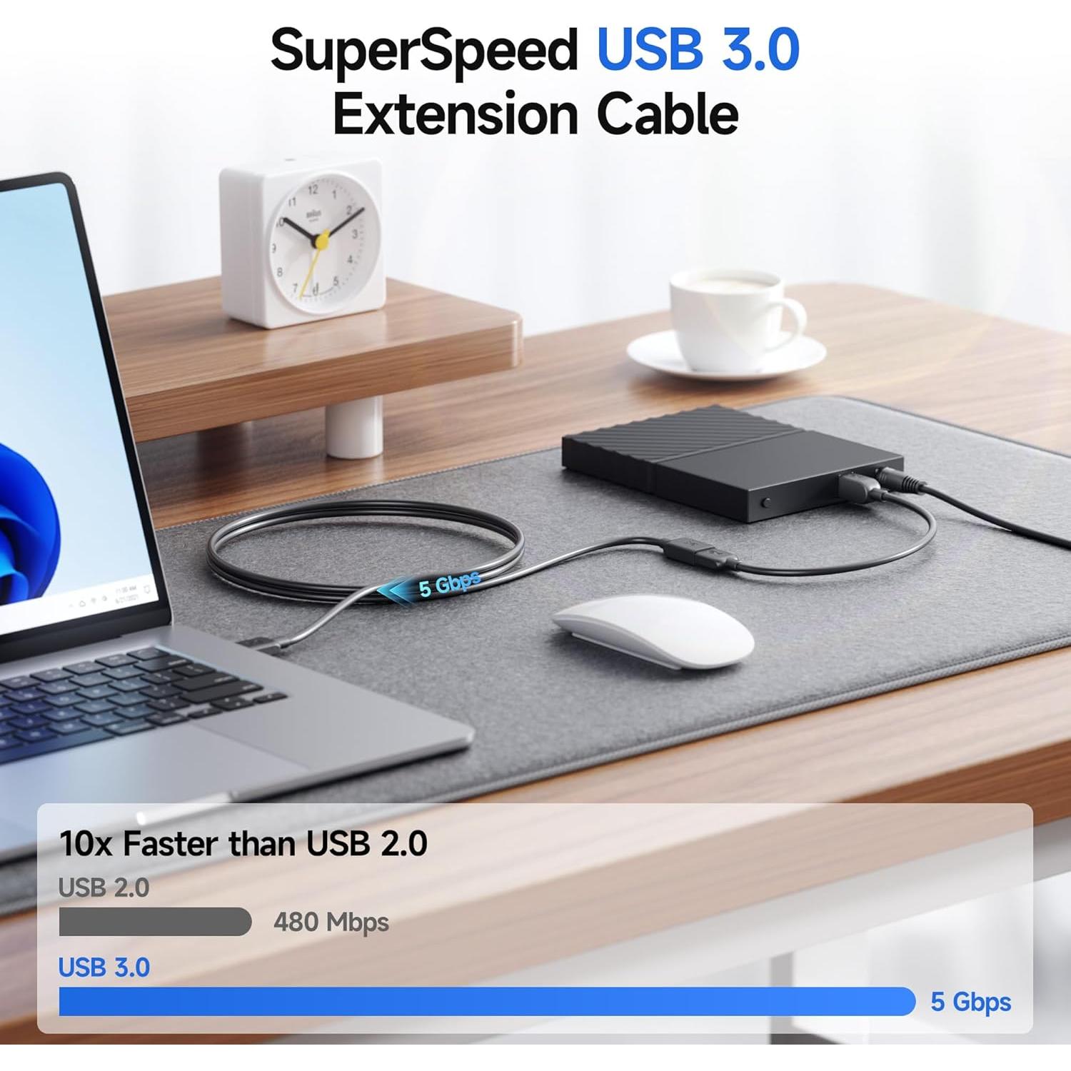 Cable de Extensión USB 3.0 Cable Matters 3m Negro