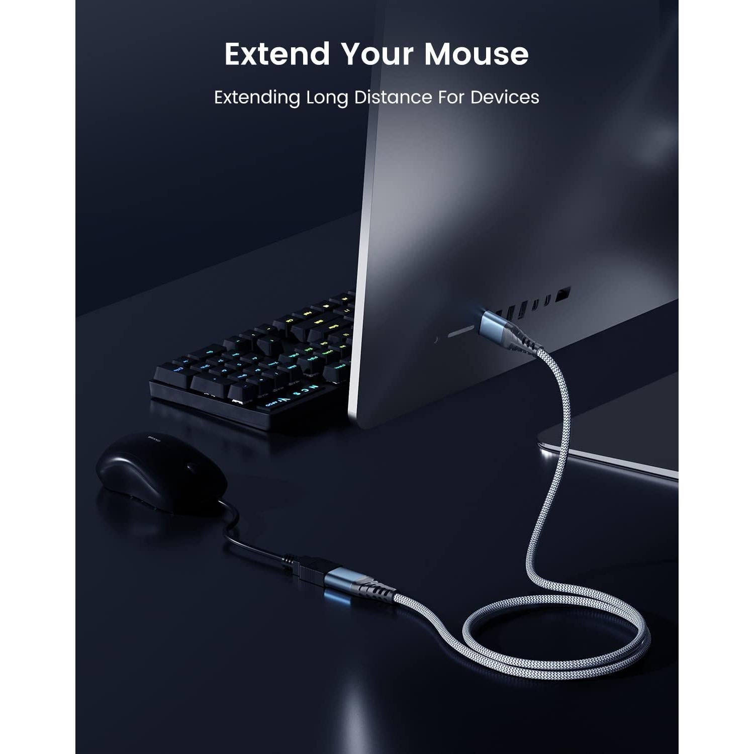 Cable de Extensión USB ANDTOBO 1.0m Tipo A Macho a Hembra