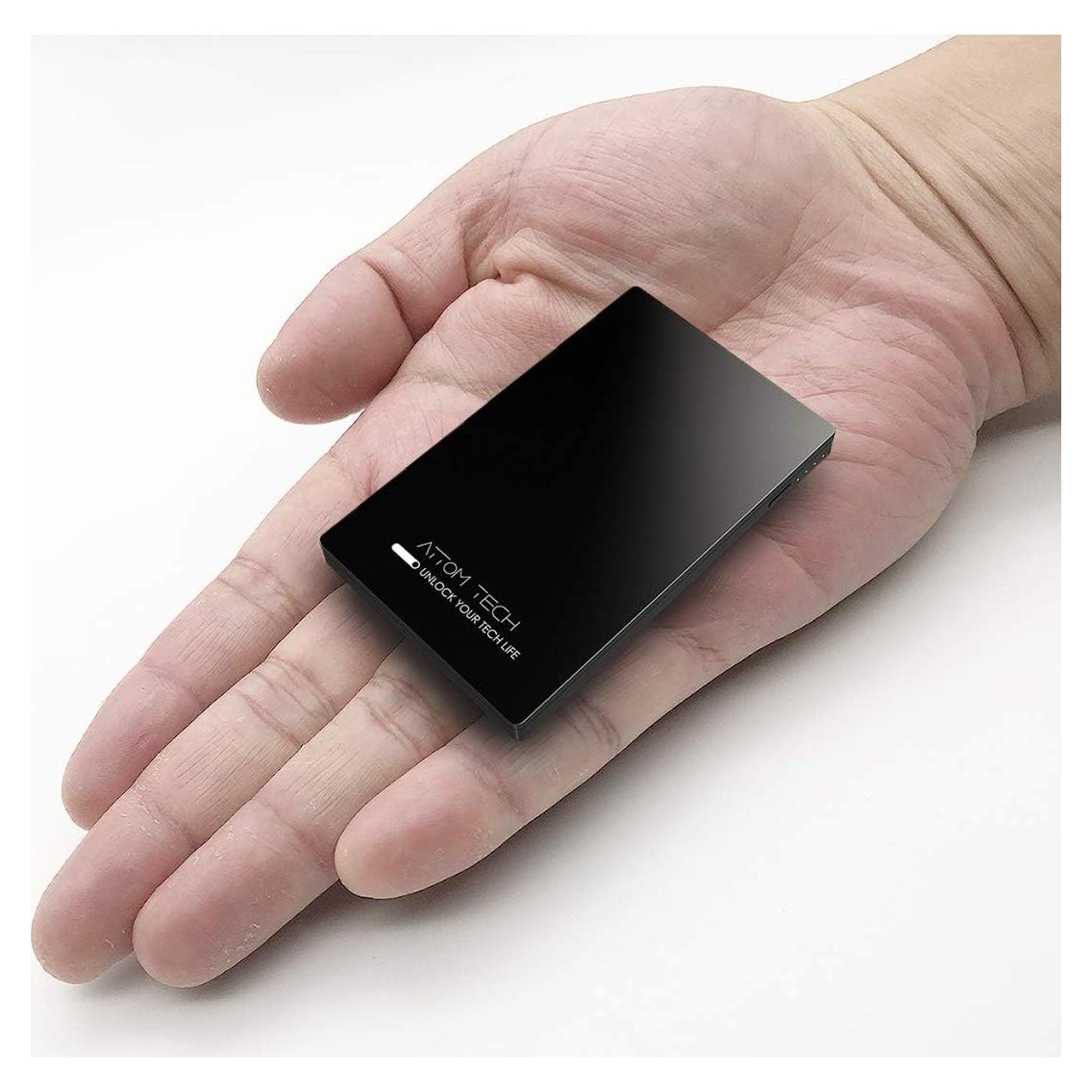 Banco de Poder Attom Tech 3000mAh Doble Salida USB Negro