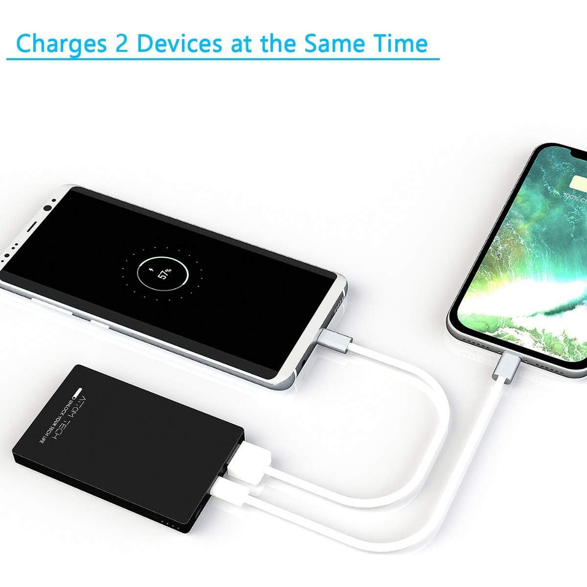 Banco de Poder Attom Tech 3000mAh Doble Salida USB Negro