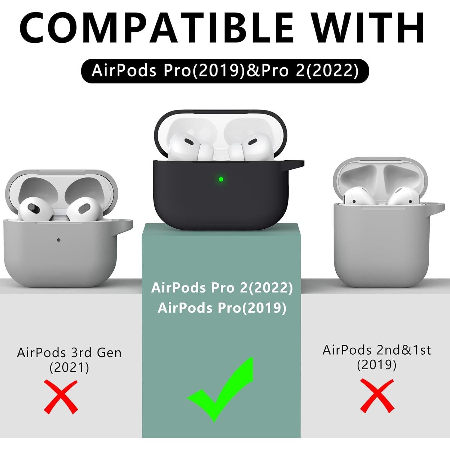Funda protectora de silicona Ljusmicker para AirPods Pro 2/1