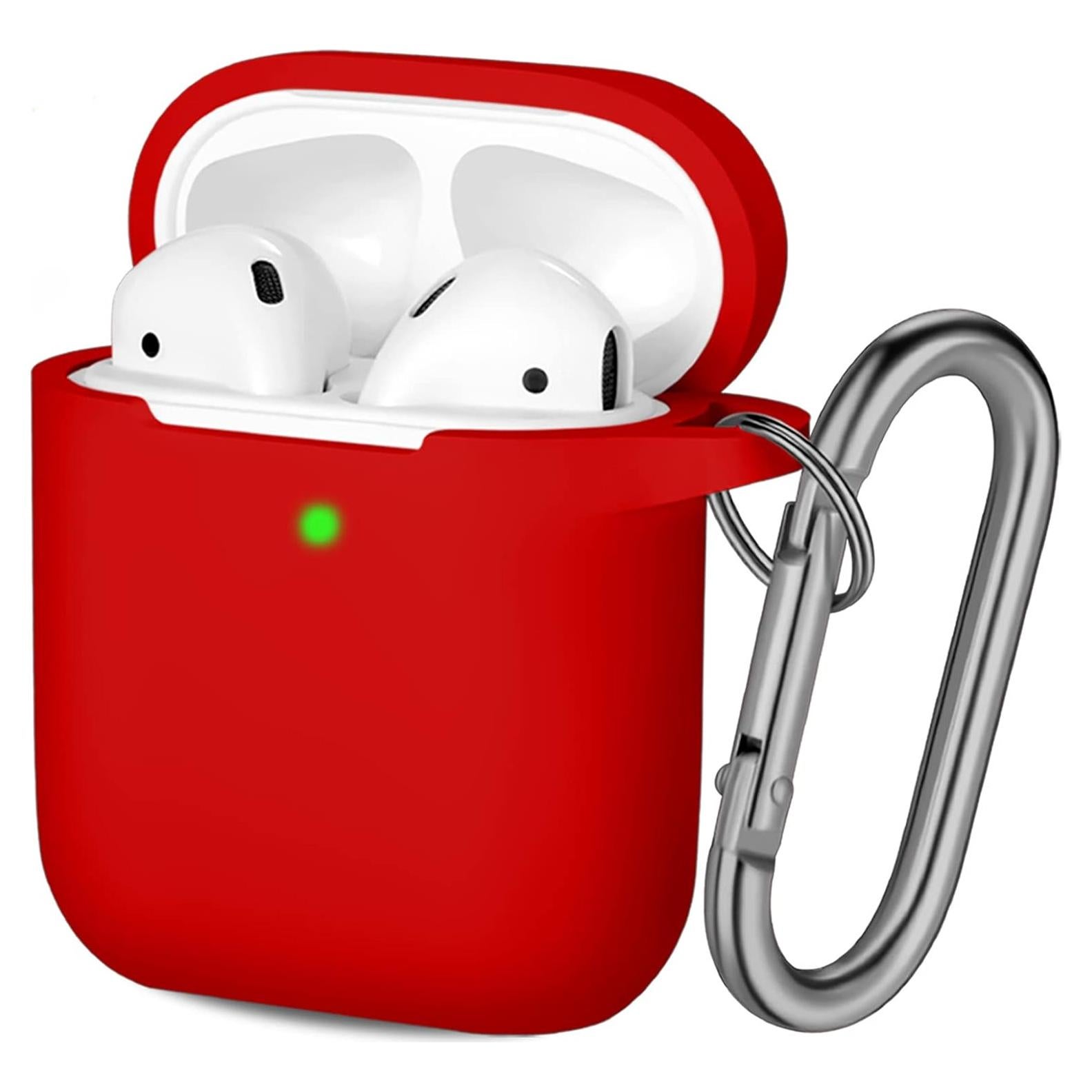 Funda Protectora de Silicona Hamile para AirPods Rojo
