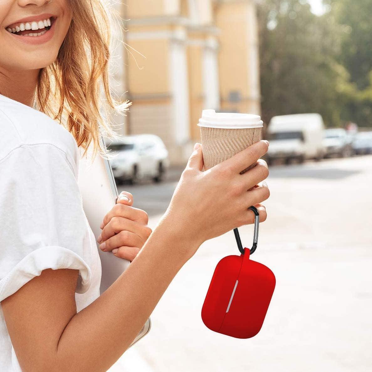 Funda de Silicona Lerobo para AirPods Pro - Rojo, Protección Completa