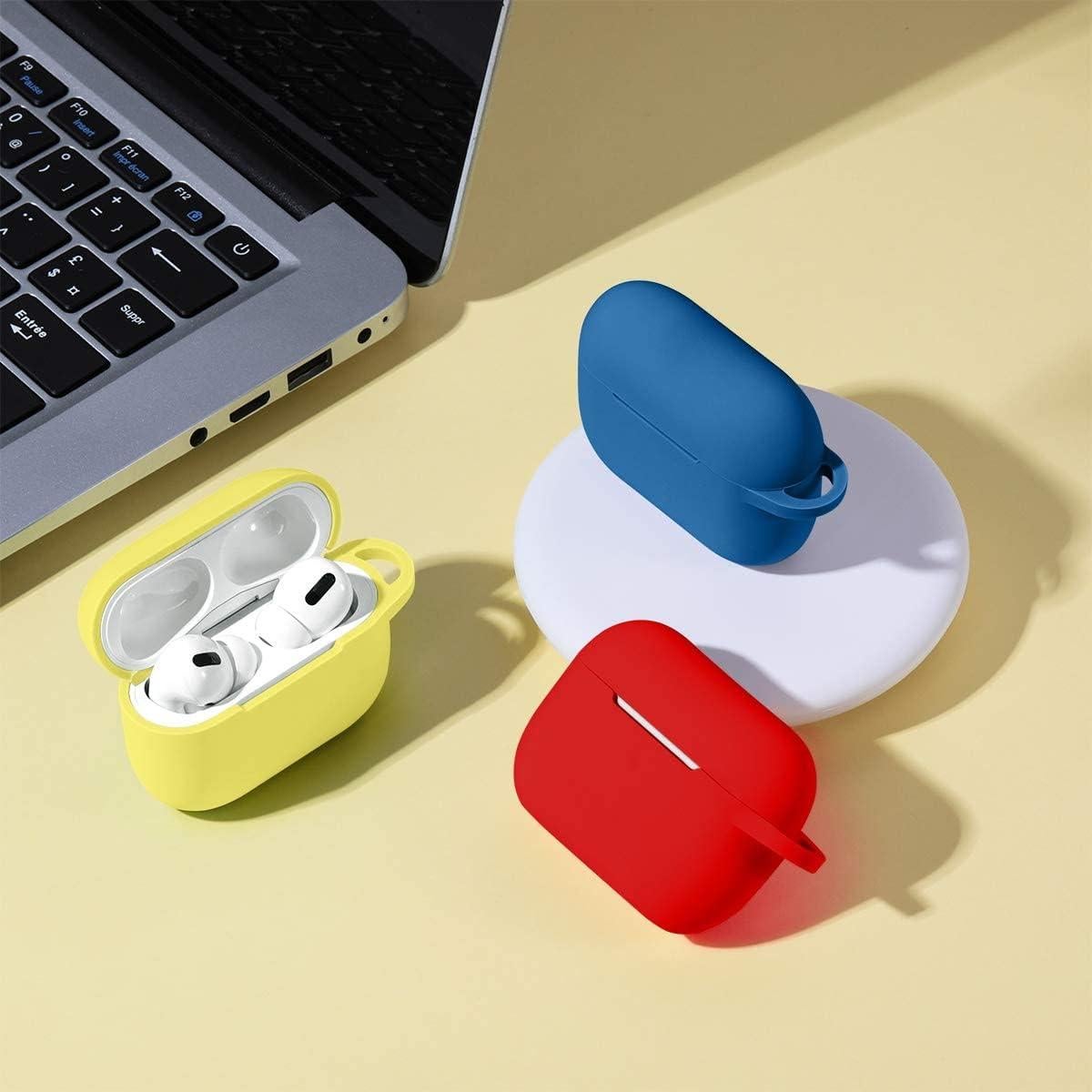Funda de Silicona Lerobo para AirPods Pro - Rojo, Protección Completa