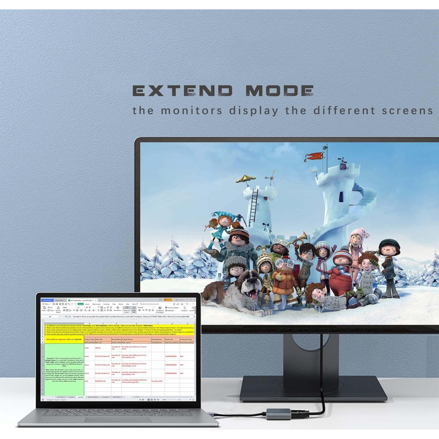 Adaptador USB C a HDMI 4K MINDORLEN - Conectar y Usar