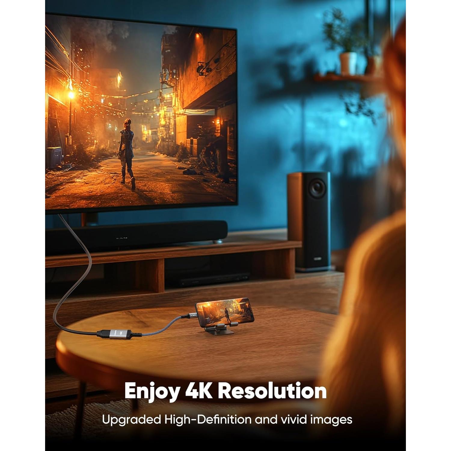 Adaptador USB C a HDMI Highwings 4K 60Hz Compatible iPhone MacBook