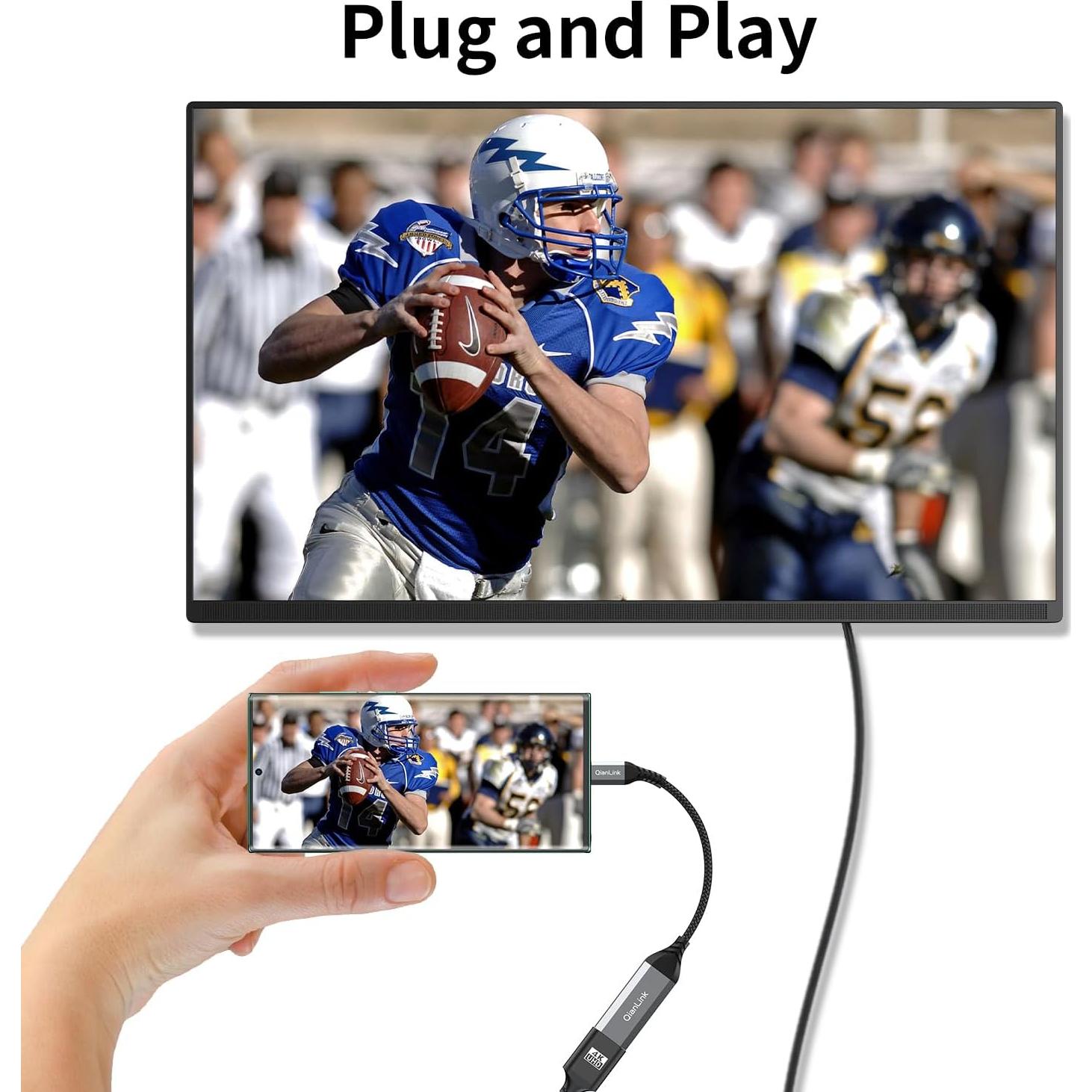 Adaptador USB-C a HDMI 4K QianLink para MacBook y iPhone