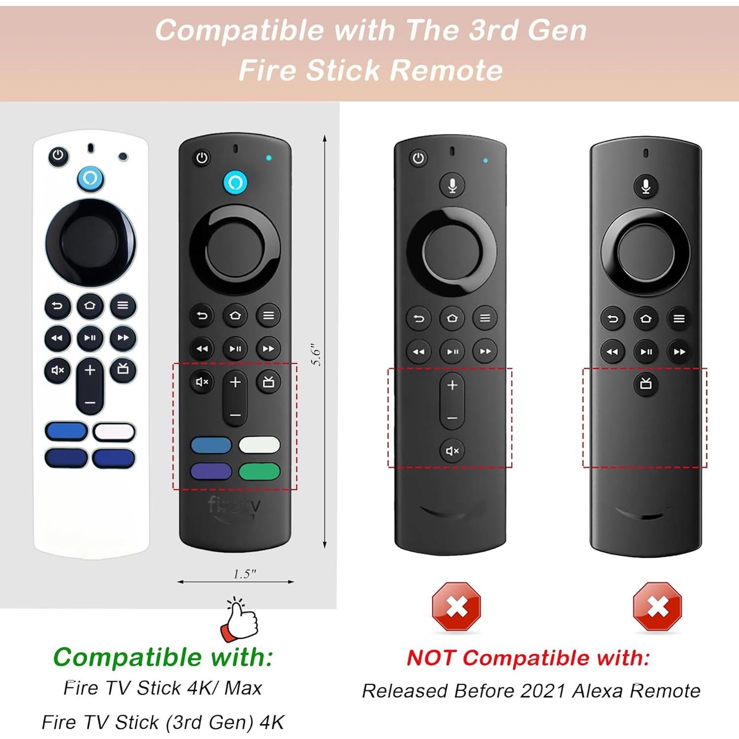 Funda de Control Remoto Firestick 4K GMXT Silicona Antideslizante