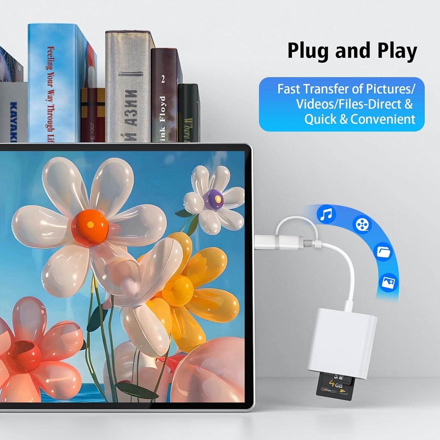 Lector de Tarjeta SD 2 en 1 WTYIXS USB-C y Lightning