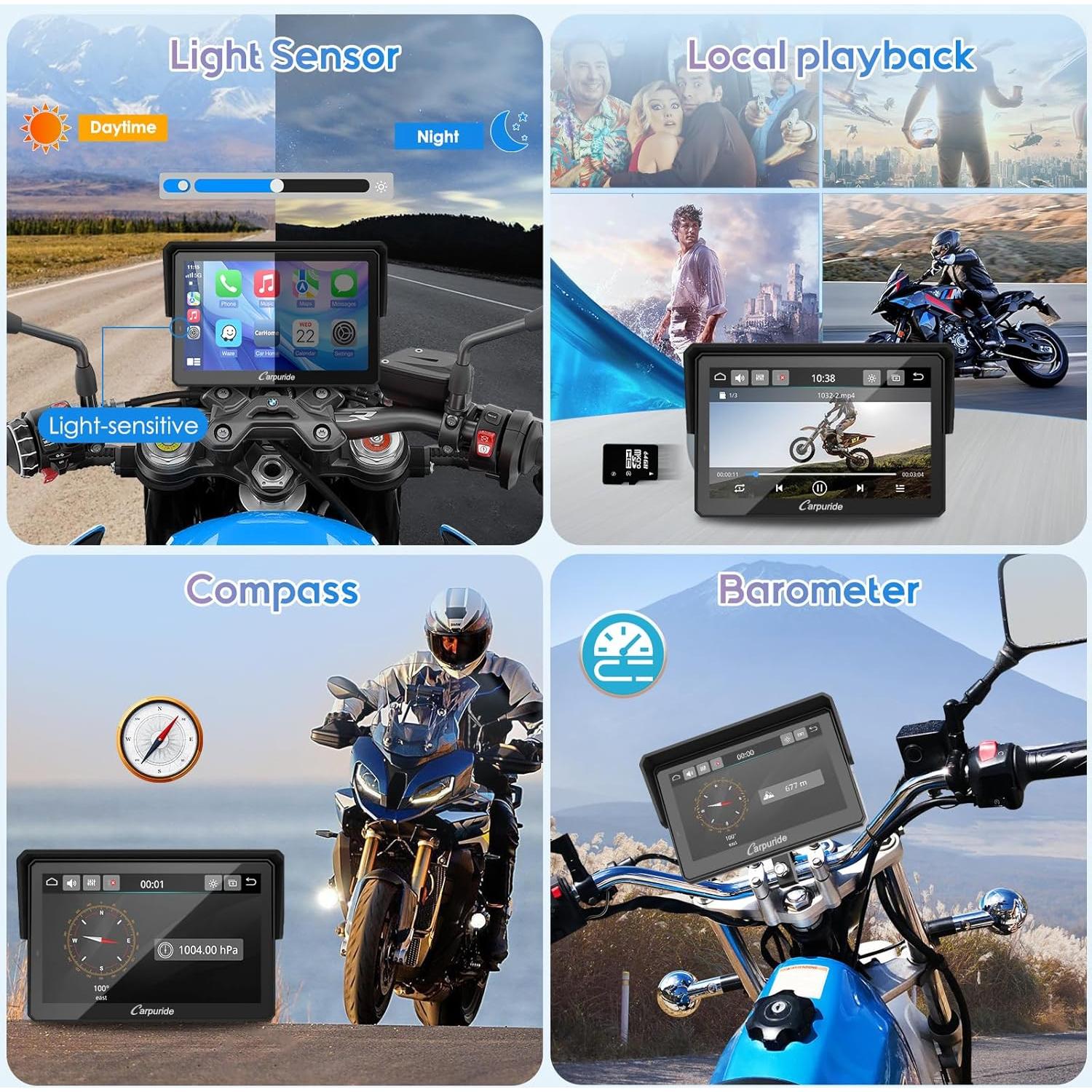 Pantalla CarPlay Carpuride W502B Pro 5" GPS para BMW