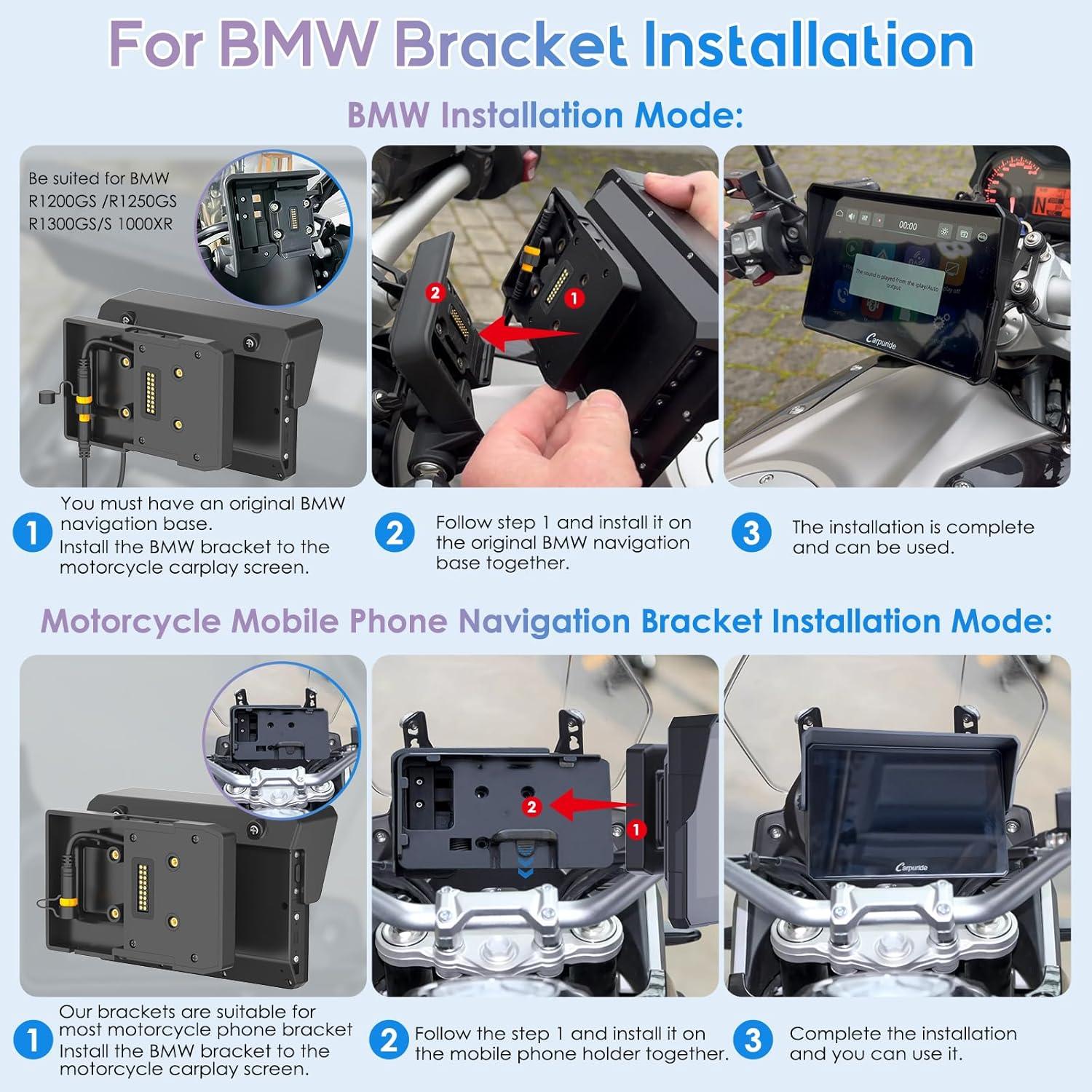 Pantalla CarPlay Carpuride W502B Pro 5" GPS para BMW