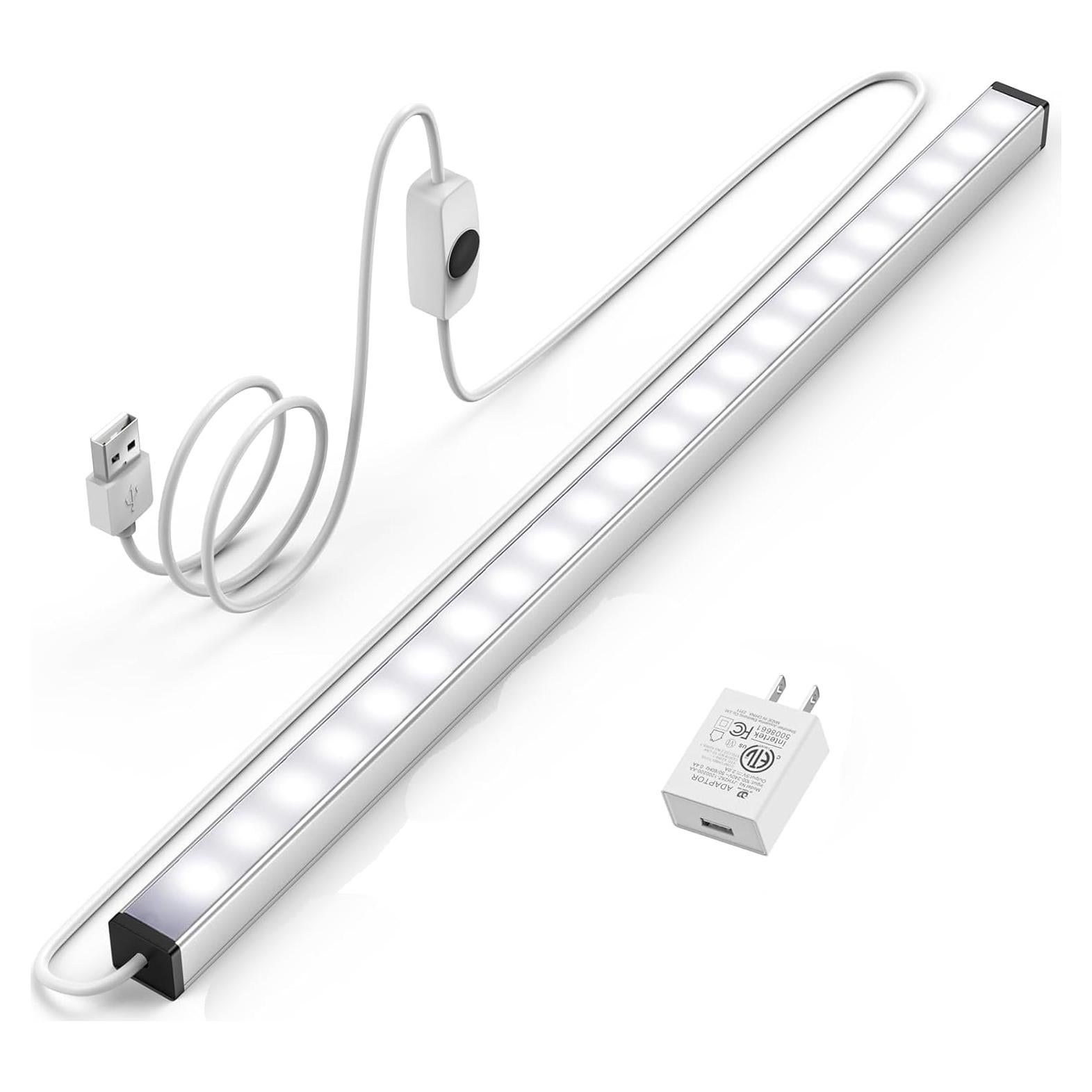 Barra de Luz LED ASOKO 30 cm Regulable 5000K USB para Gabinete