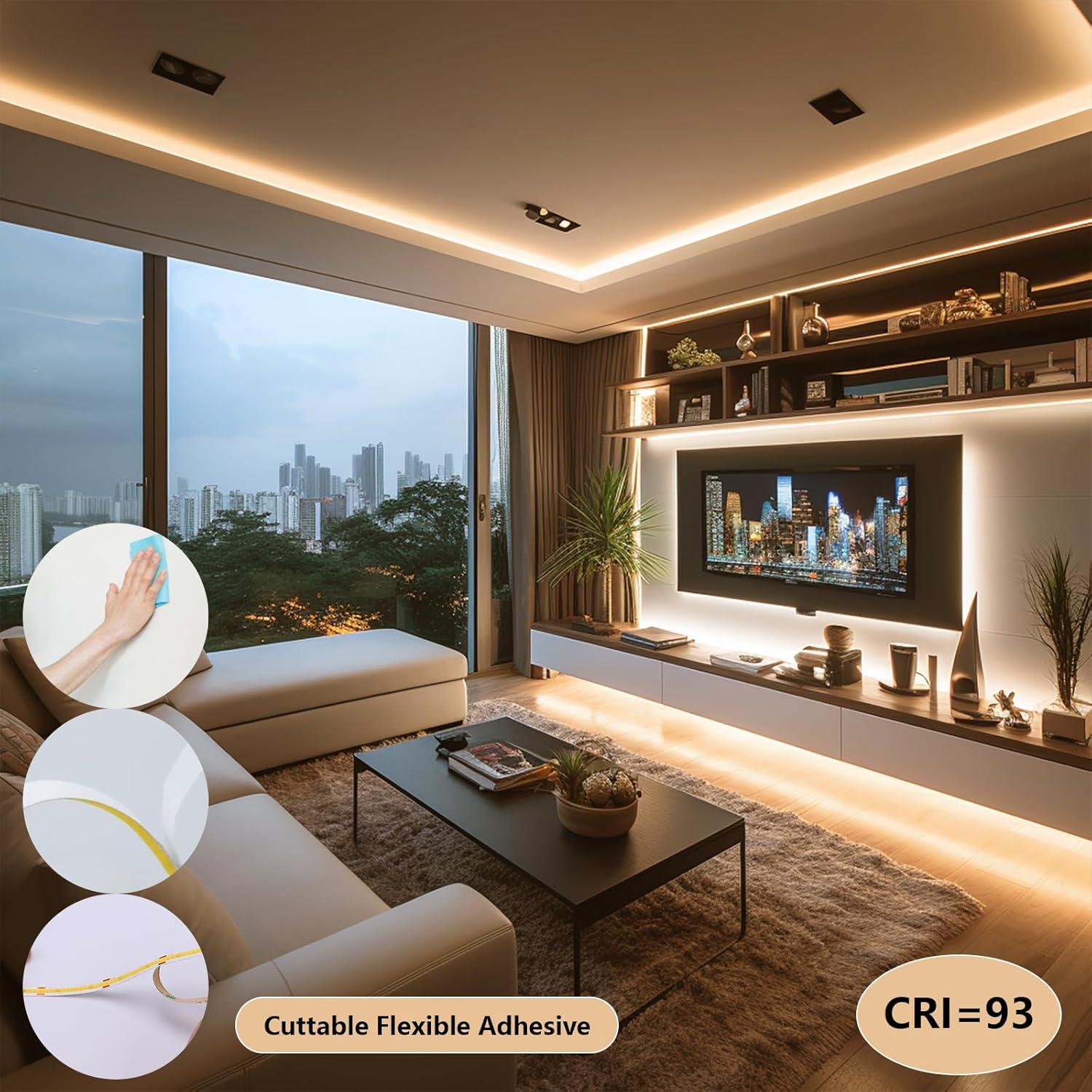 Tira LED COB 24V 20m ZHONG YI 3000K 312LEDs/m 11W/m