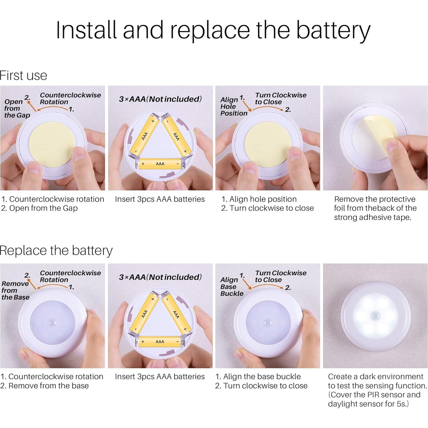 Luz LED con Sensor de Movimiento Lucha Estrellada 3 Unidades