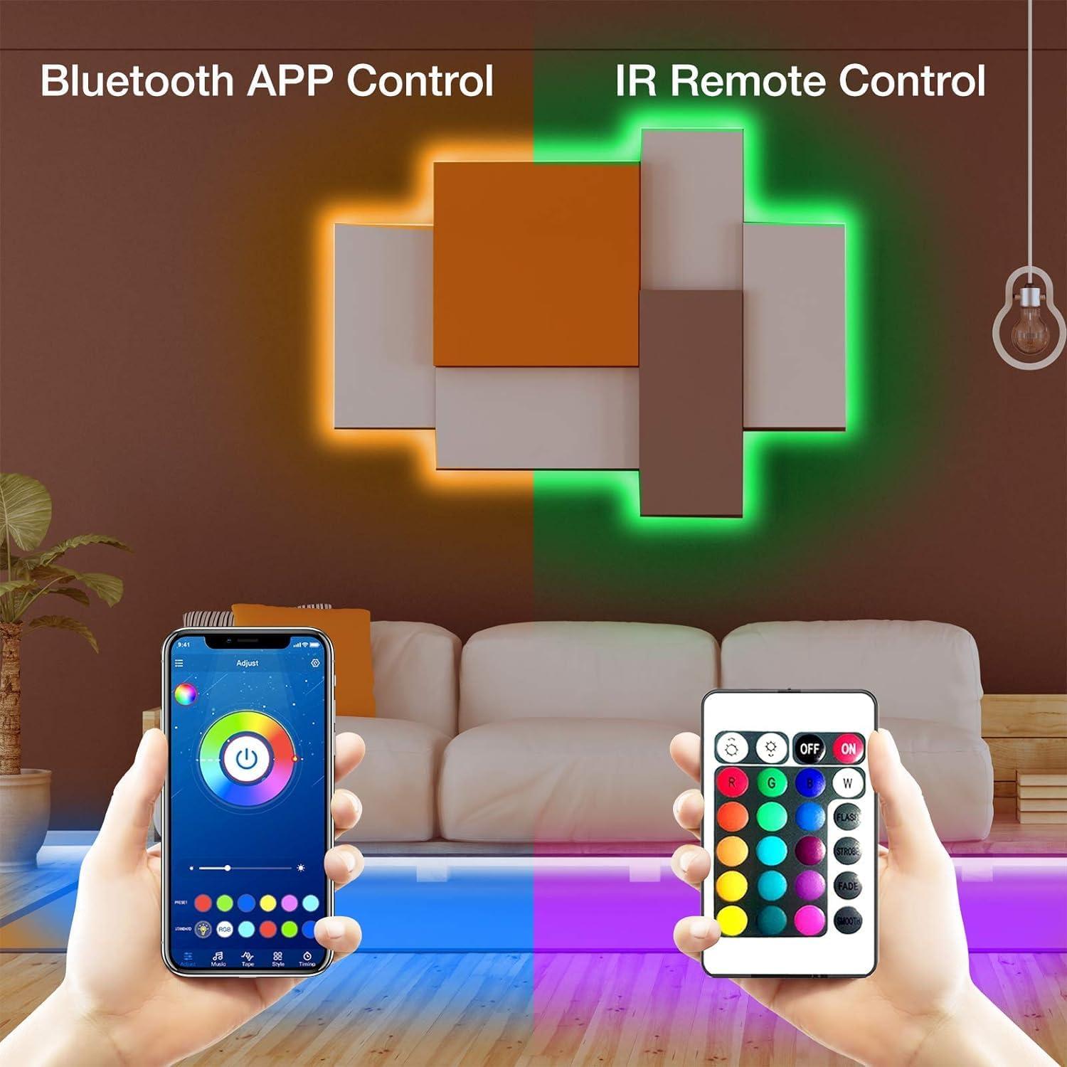 Luces de Tira LED Bluetooth PHOPOLLO 30.48m RGB Control App