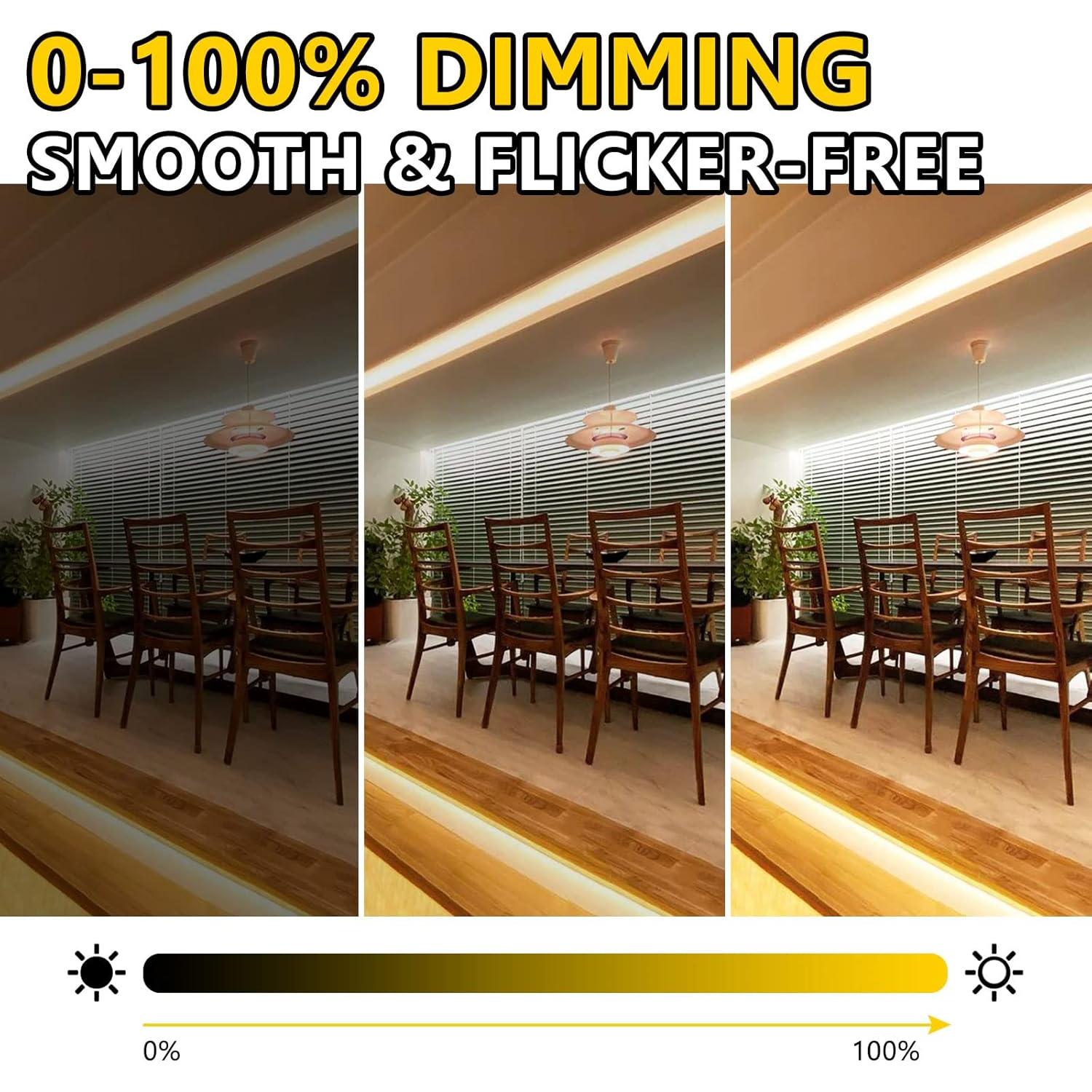 Tira de Luz LED COB Emitever 10M 3000K Regulable 24V