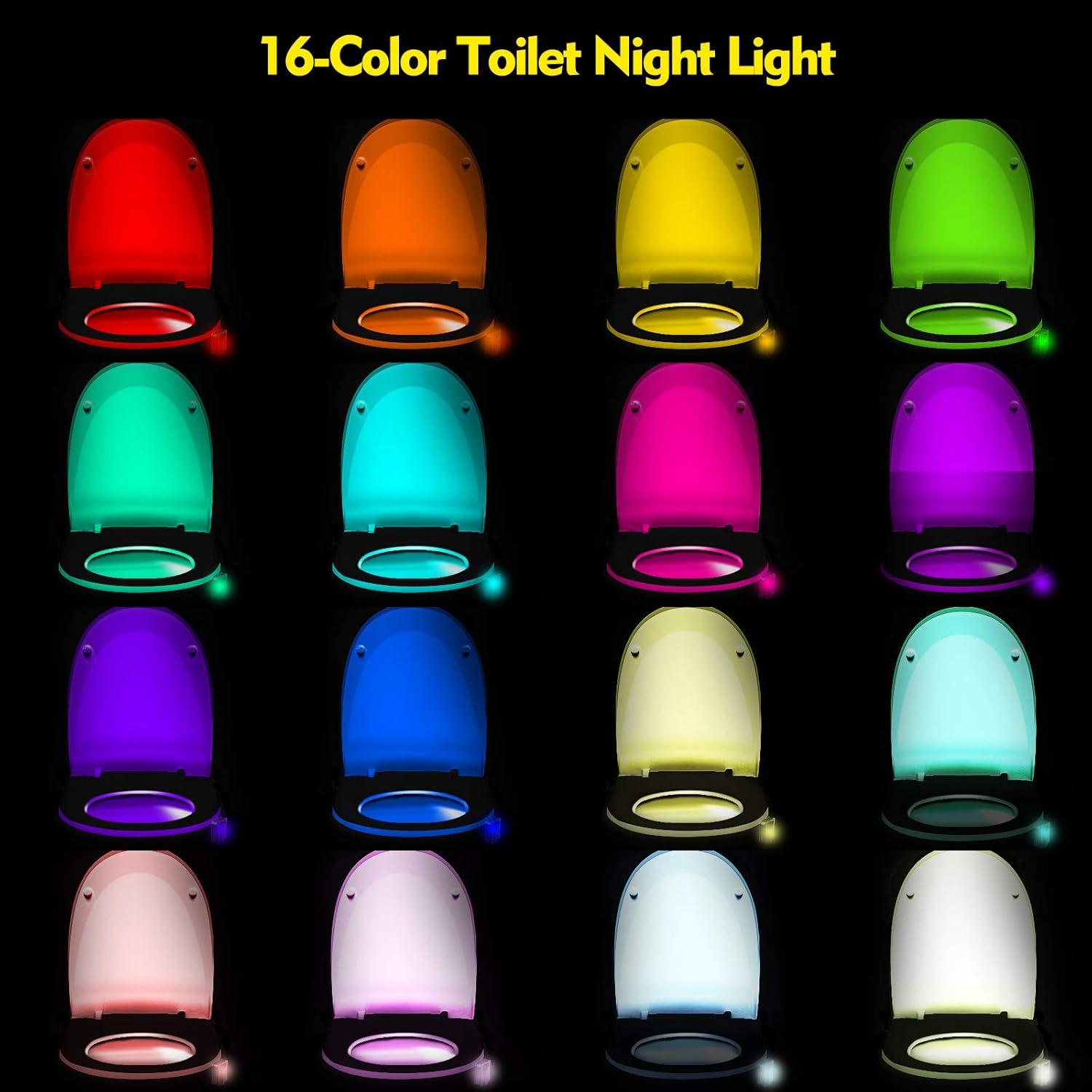 Luz Nocturna para Inodoro Honoson 6 Piezas LED 16 Colores
