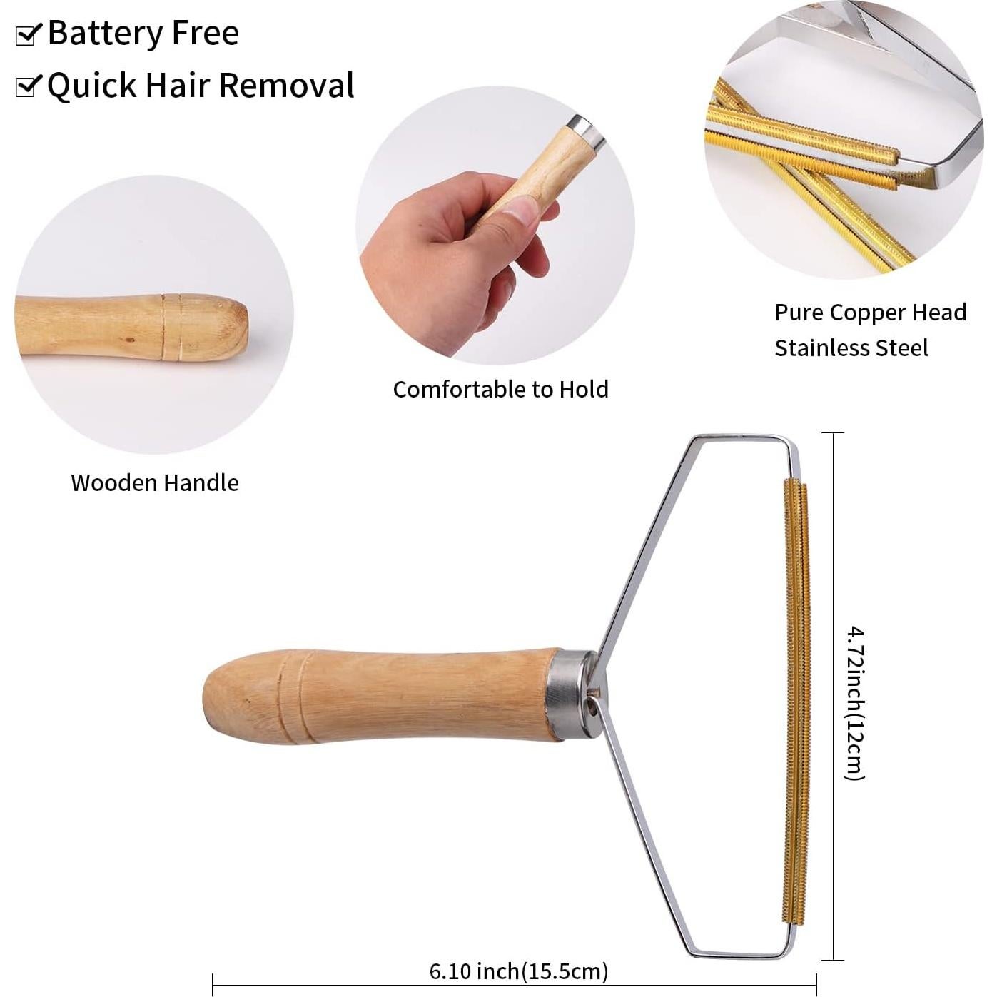 Removedor de Pelusa Portátil Golden Pearl 2 Pcs Ecológico