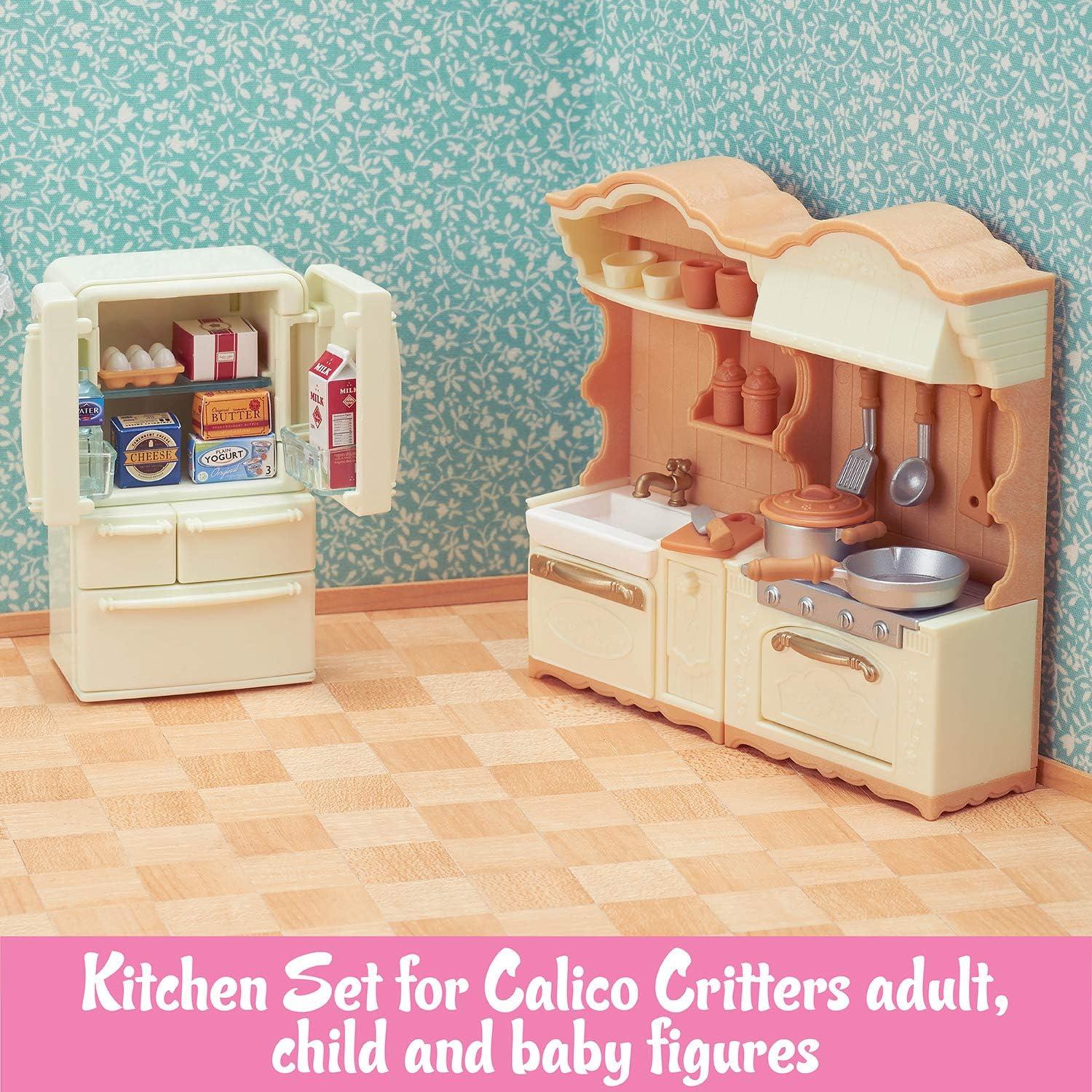 Juego de Cocina Calico Critters - 37 Piezas y Accesorios