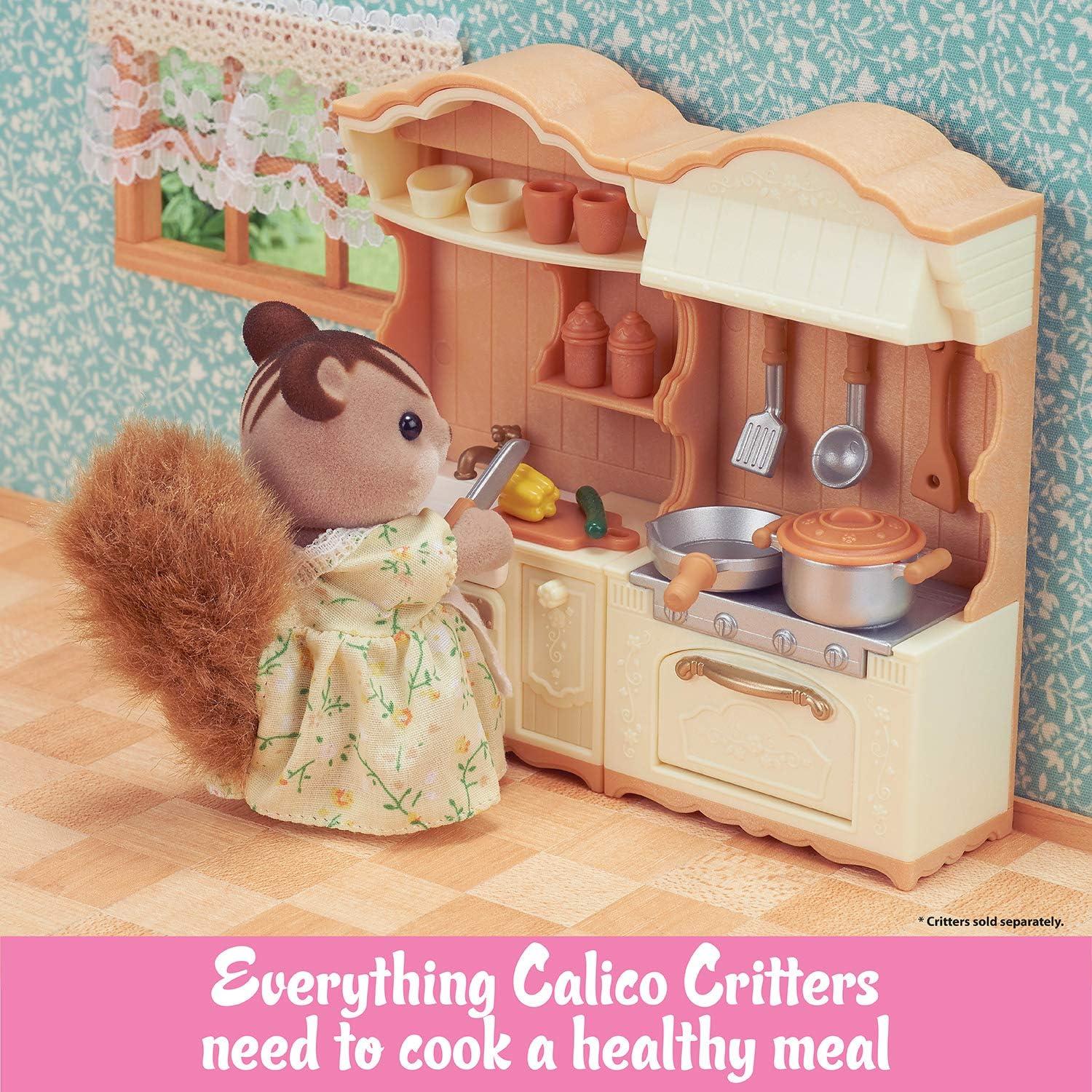 Juego de Cocina Calico Critters - 37 Piezas y Accesorios