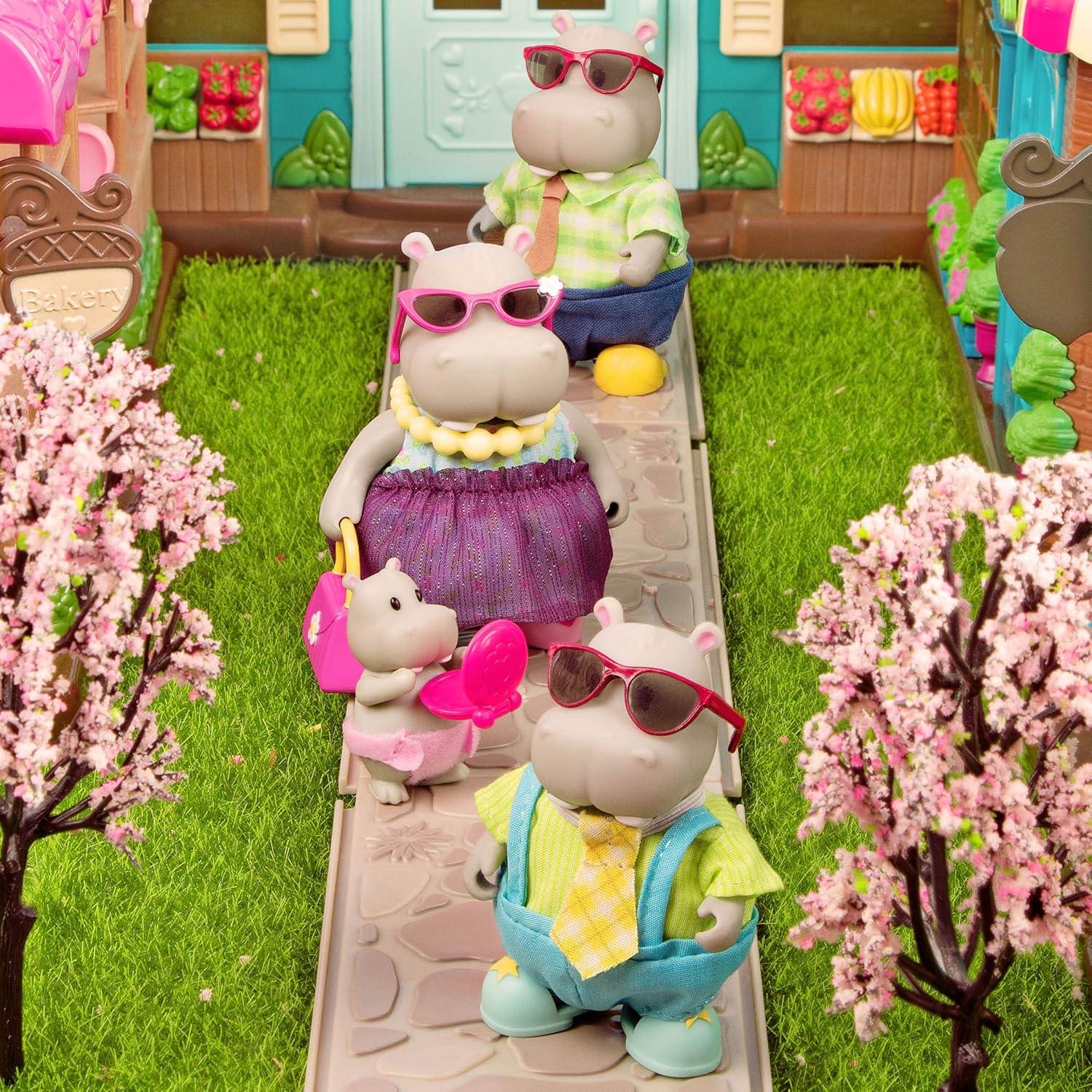 Familia Hipopótamo Riverdipper Li'l Woodzeez - 4 Figuras