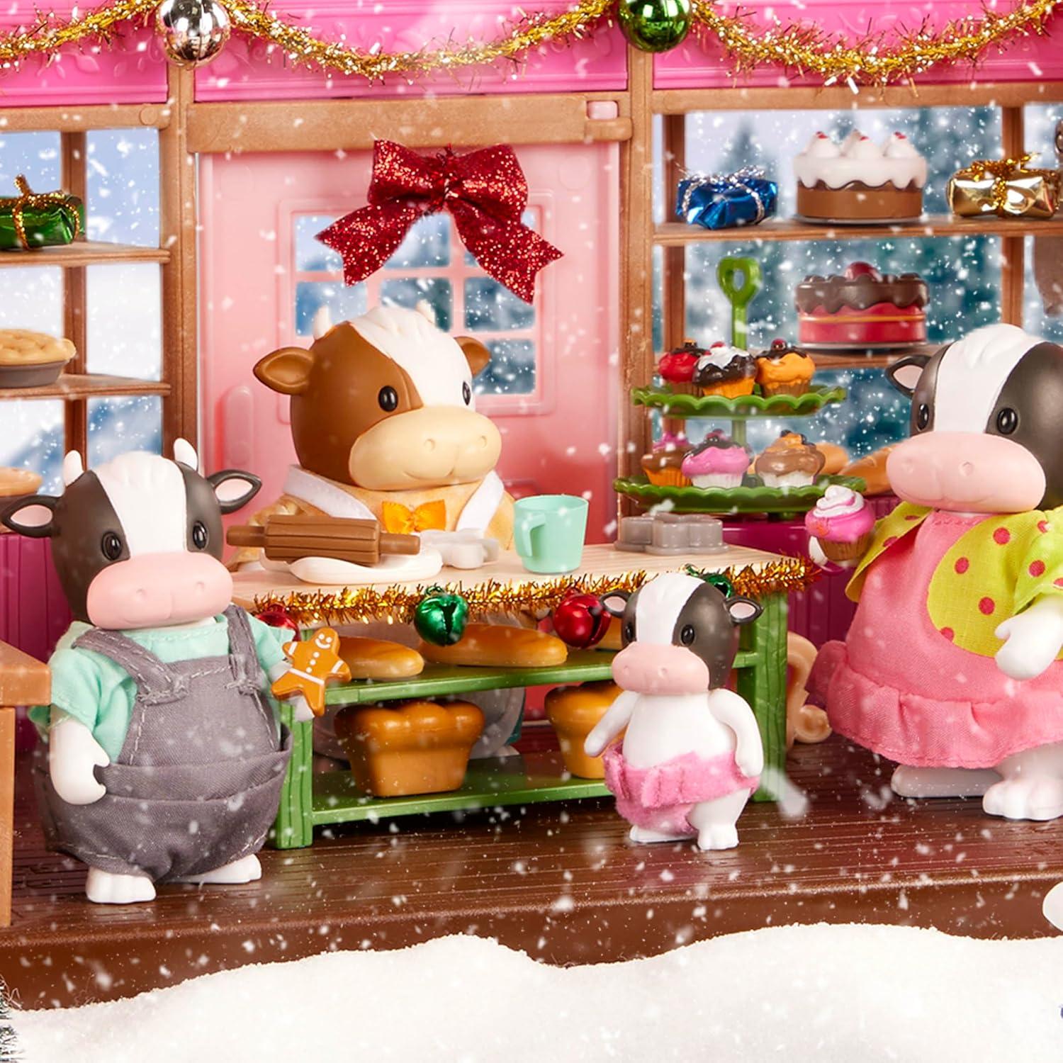 Familia de Vacas FitzMoo Li'l Woodzeez - Set 7 Figuras