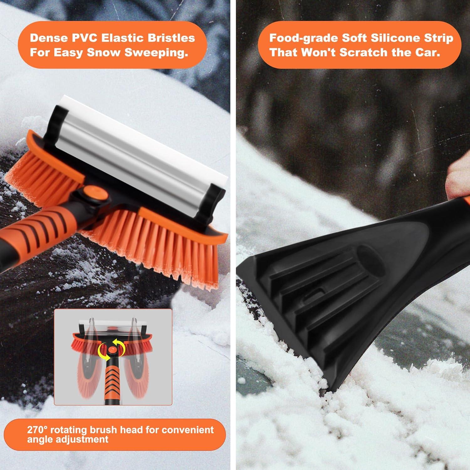 Raspador de Hielo JAGASOL 3 en 1 con Cepillo y Mango Telescópico