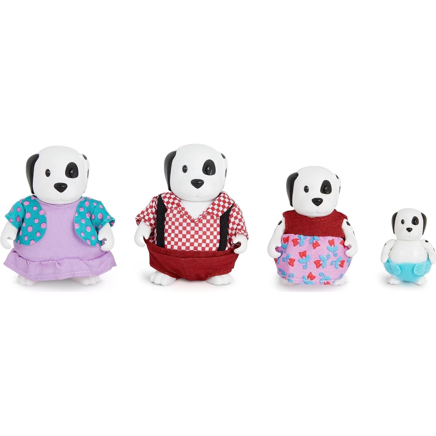 Familia de Perros Woofwinkle Li'l Woodzeez - Set 4 Figuras