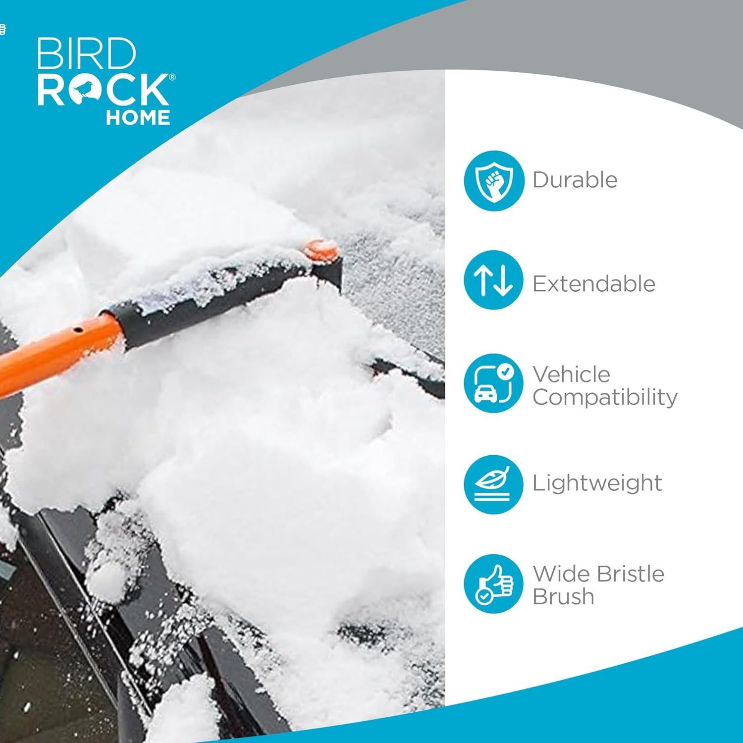 Cepillo para Nieve Extensible BIRDROCK HOME 127 cm con Raspador