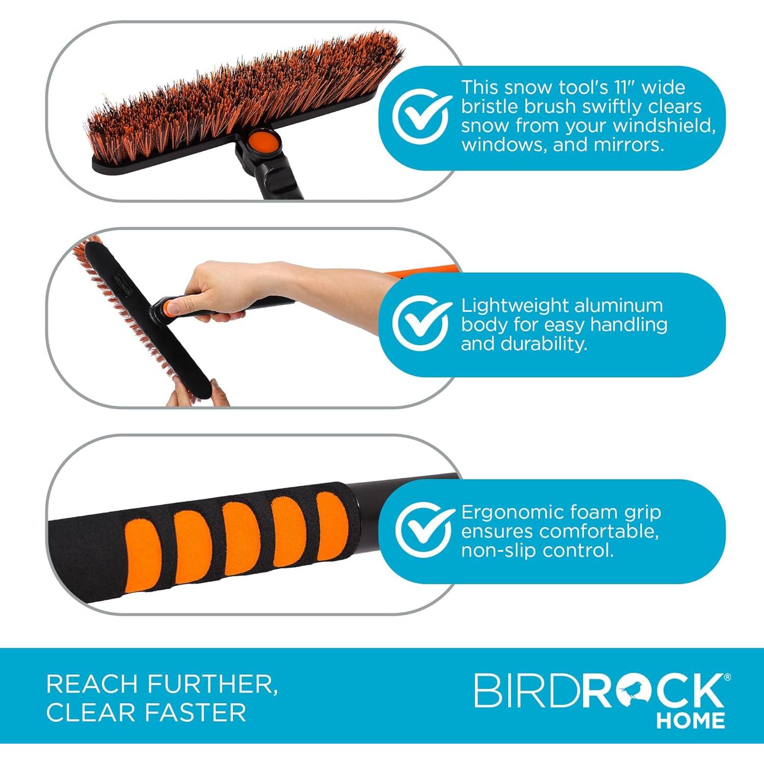 Cepillo para Nieve Extensible BIRDROCK HOME 127 cm con Raspador