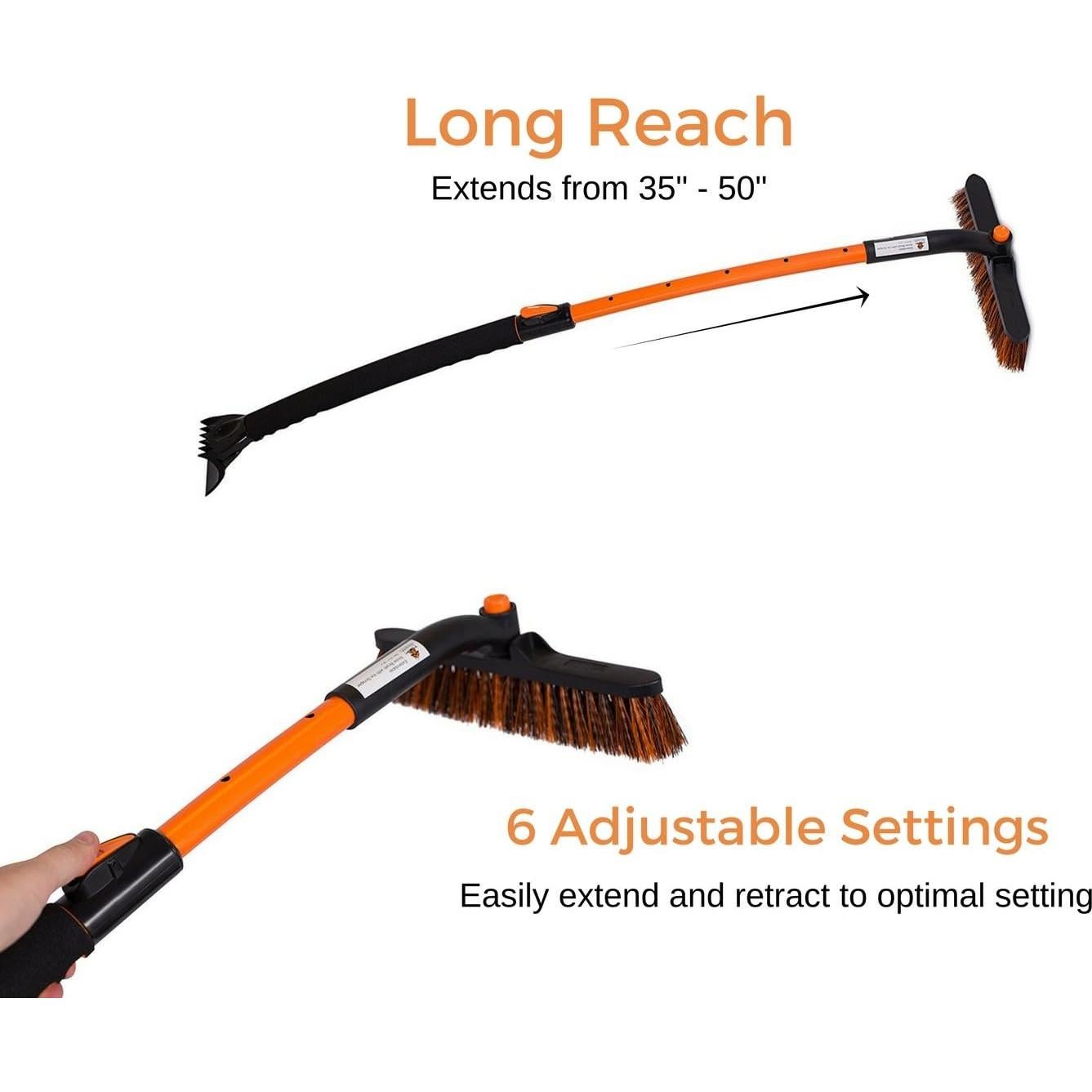 Cepillo para Nieve Extensible BIRDROCK HOME 127 cm con Raspador