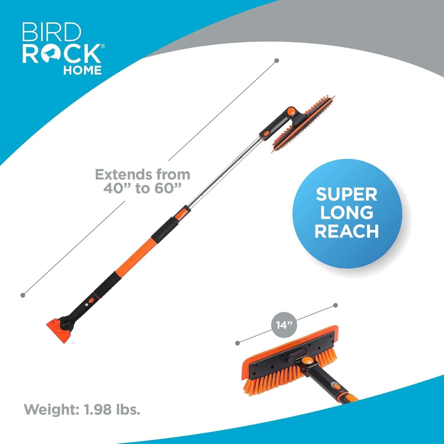 Cepillo de Nieve Extensible BIRDROCK HOME 60" con Raspador