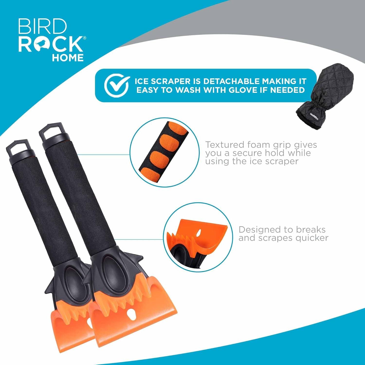 Combo 2 Raspadores de Hielo BIRDROCK HOME con Guante Acolchado