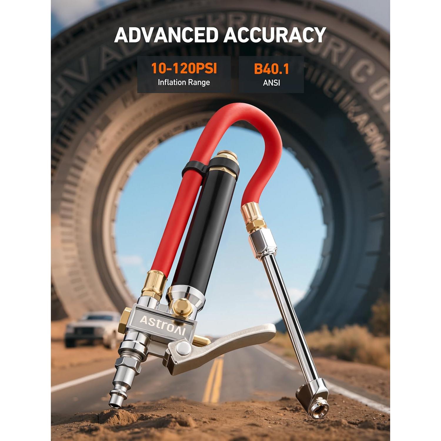 Medidor de Presión de Neumáticos AstroAI T3 con Inflador 10-120 PSI